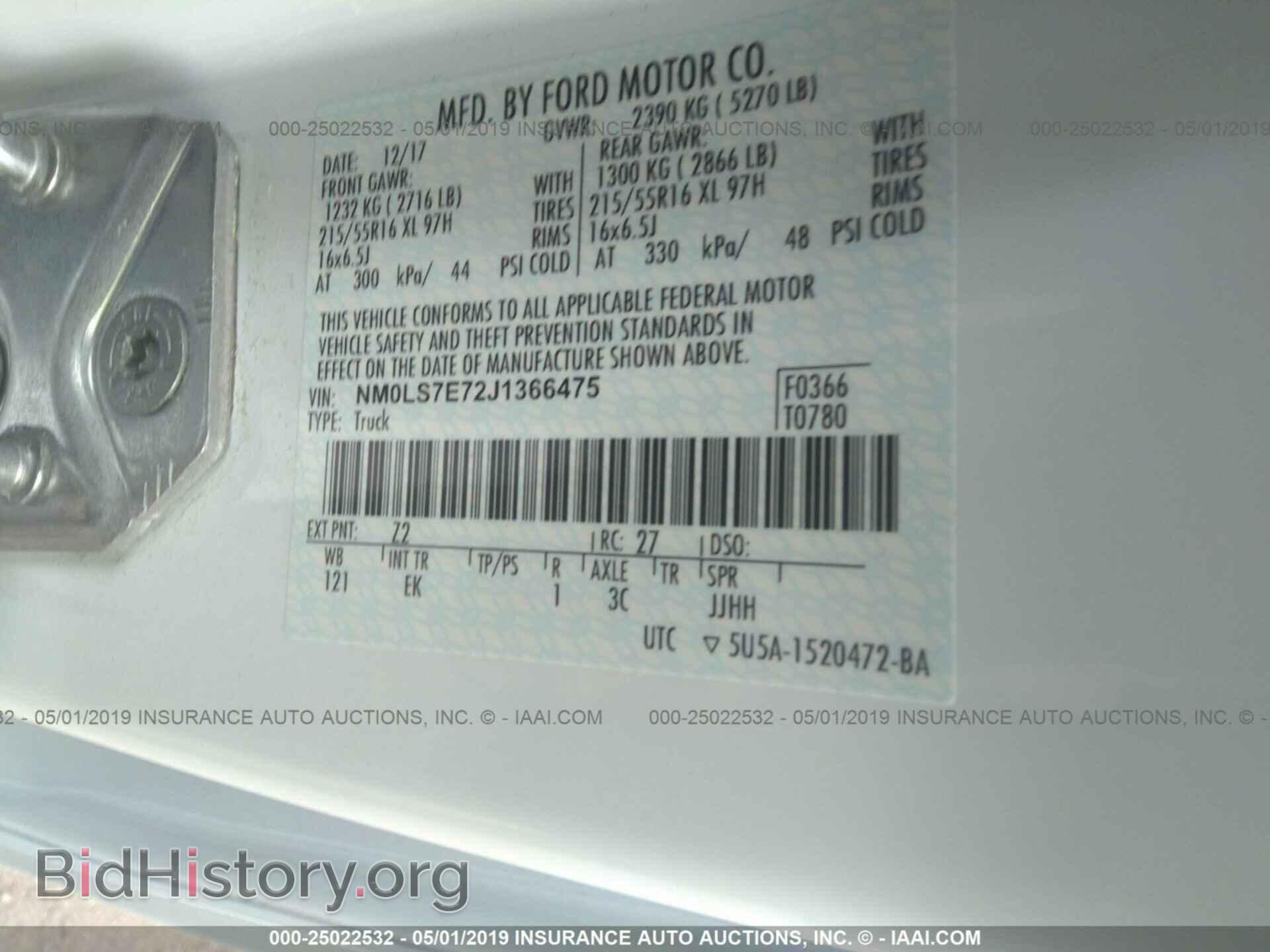 2018 FORD TRANSIT CONNECT - VIN: NM0LS7E72J1366475 - Фото 9