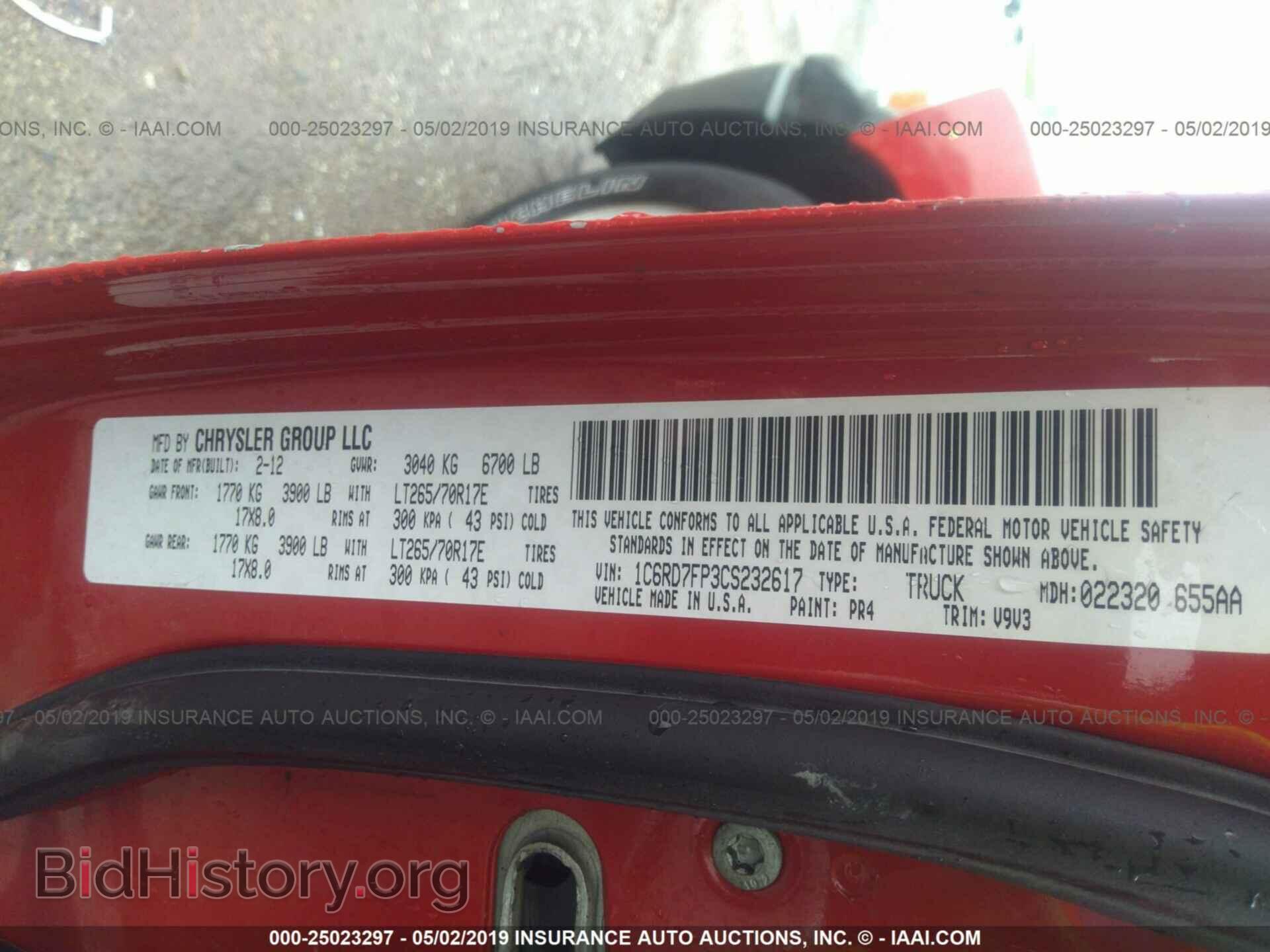 2012 DODGE RAM 1500 - VIN: 1C6RD7FP3CS232617 - Photo 9