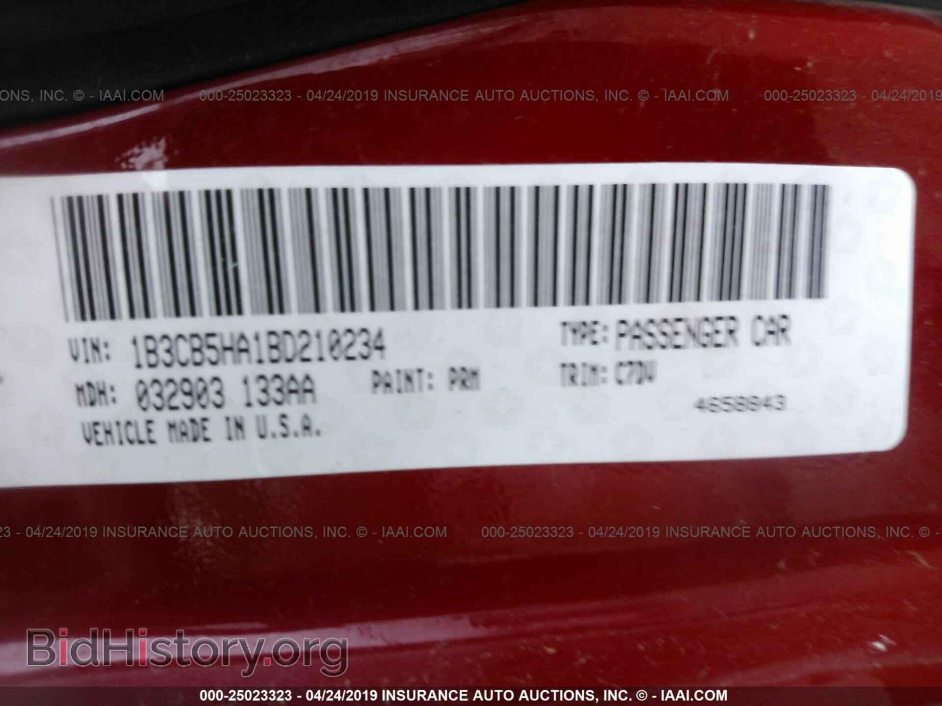 2011 DODGE CALIBER - VIN: 1B3CB5HA1BD210234 - Фото 9