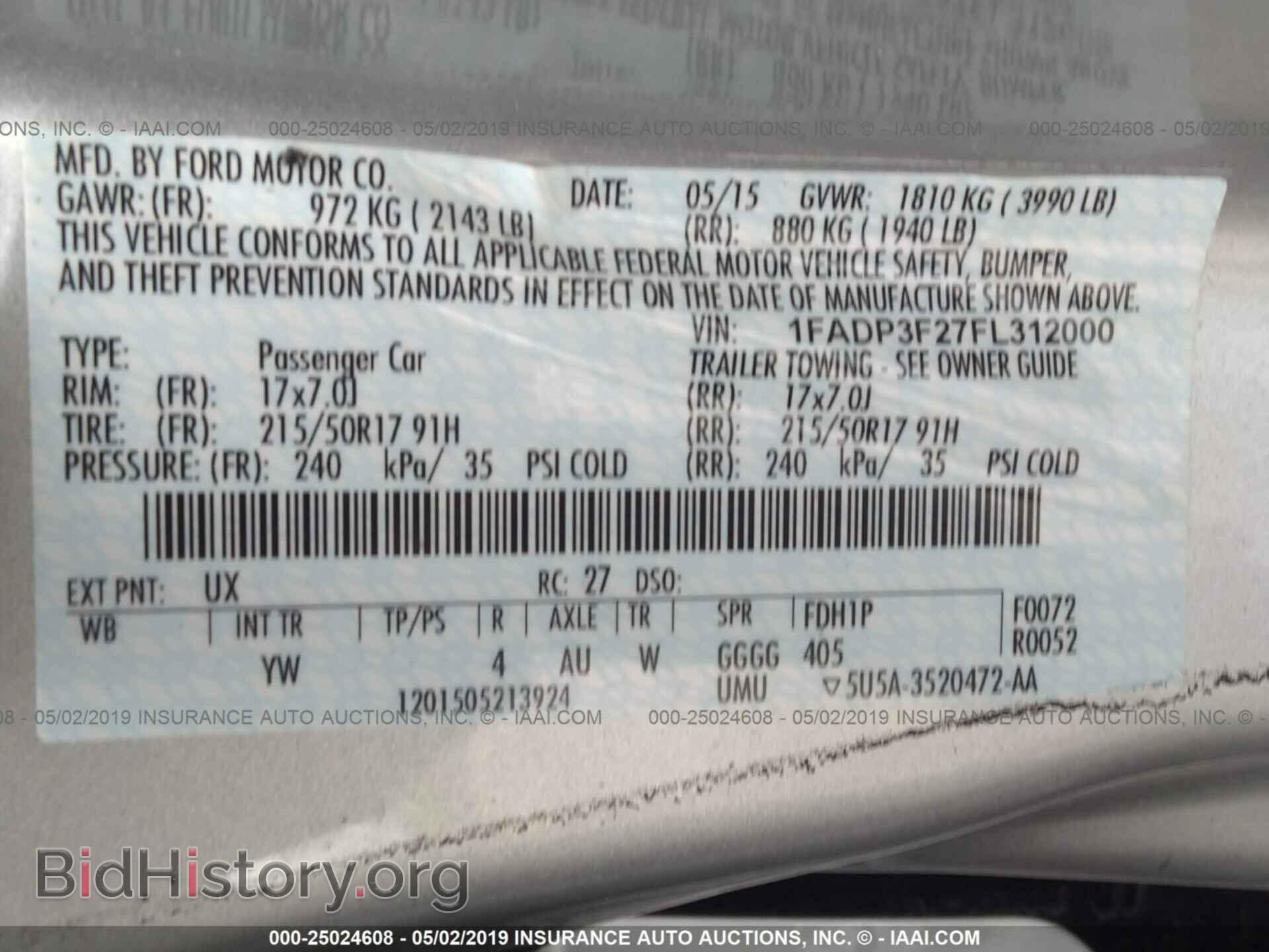 2015 FORD FOCUS - VIN: 1FADP3F27FL312000 - Photo 9