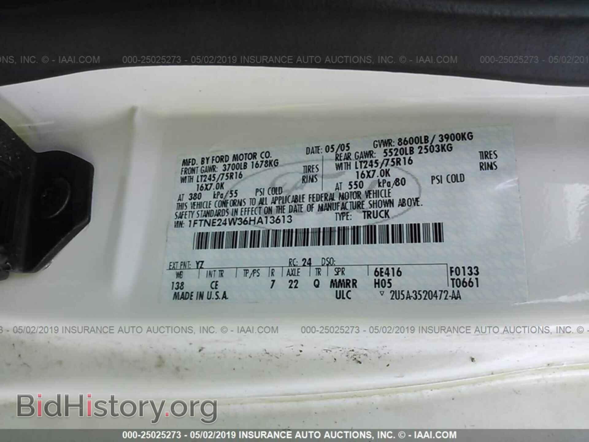 2006 FORD ECONOLINE - VIN: 1FTNE24W36HA13613 - Фото 9