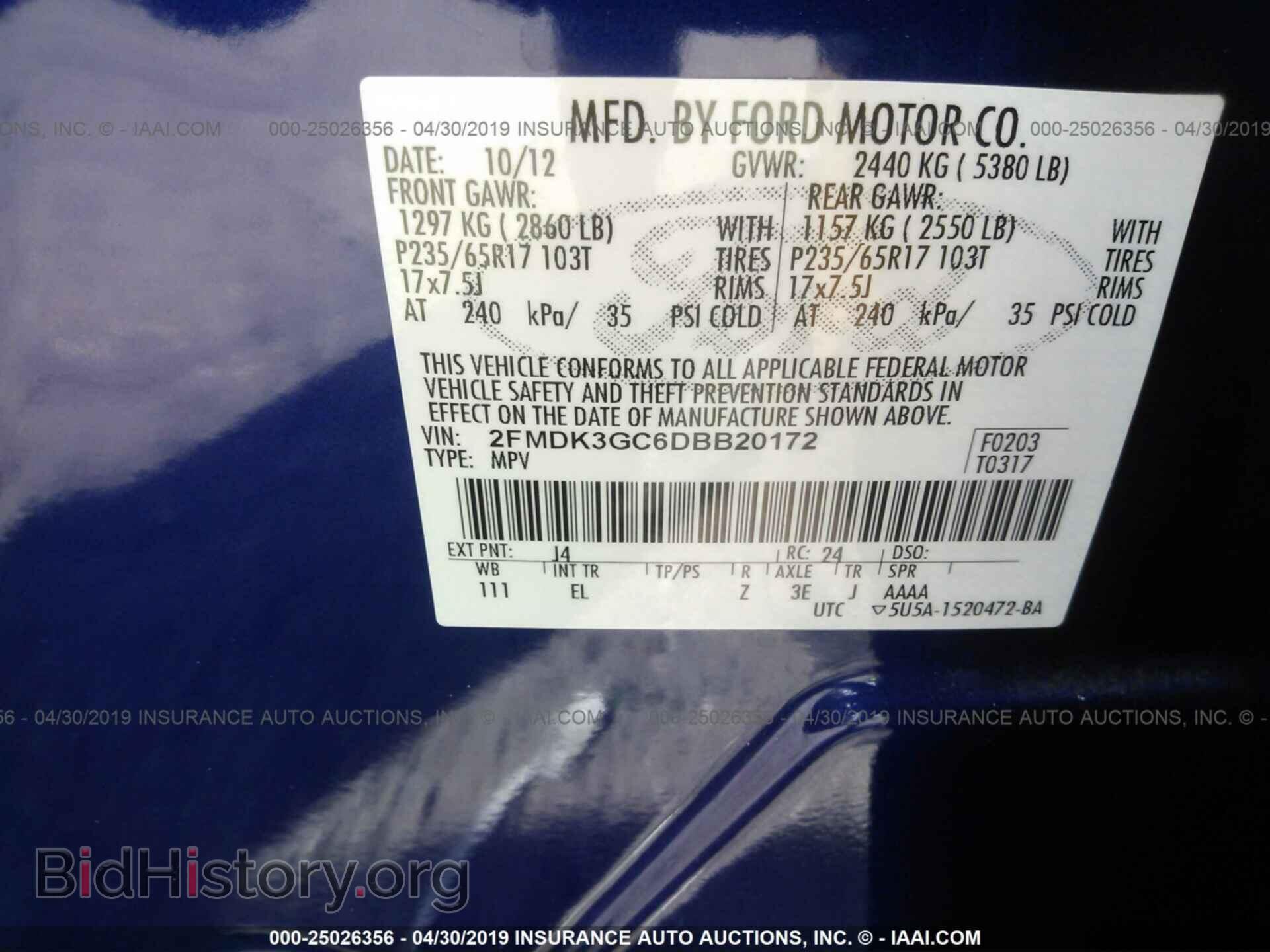 2013 FORD EDGE - VIN: 2FMDK3GC6DBB20172 - Photo 9