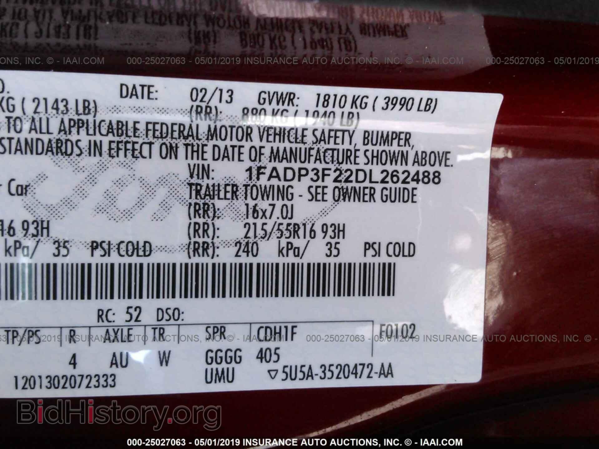 2013 FORD FOCUS - VIN: 1FADP3F22DL262488 - Photo 9