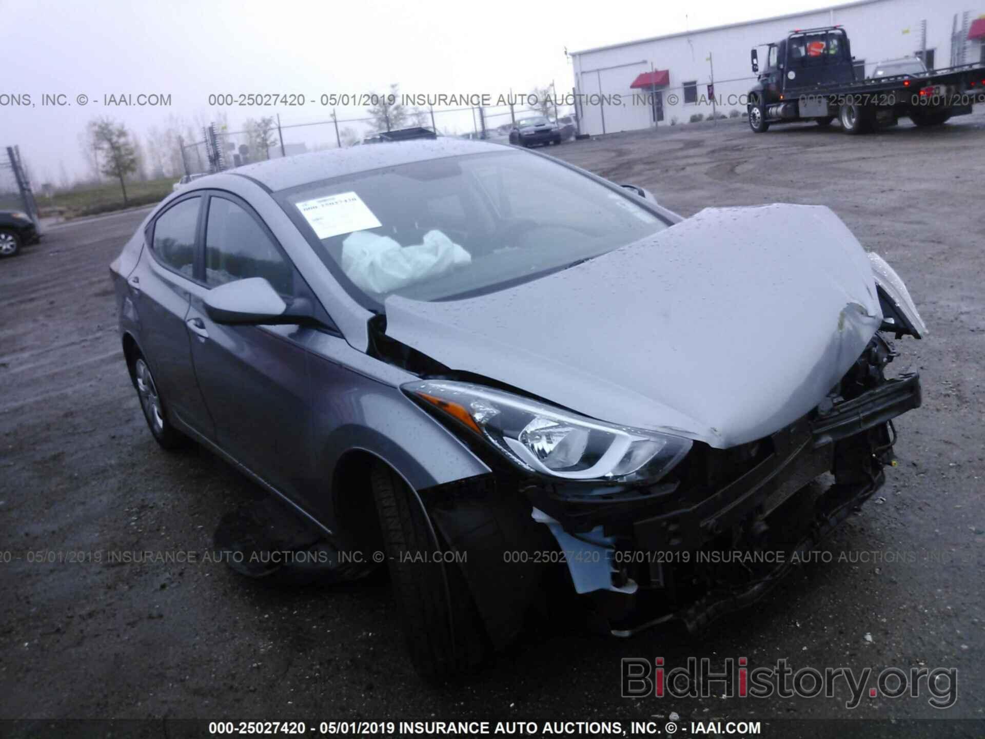 Photo KMHDH4AE6GU514705 - HYUNDAI ELANTRA 2016