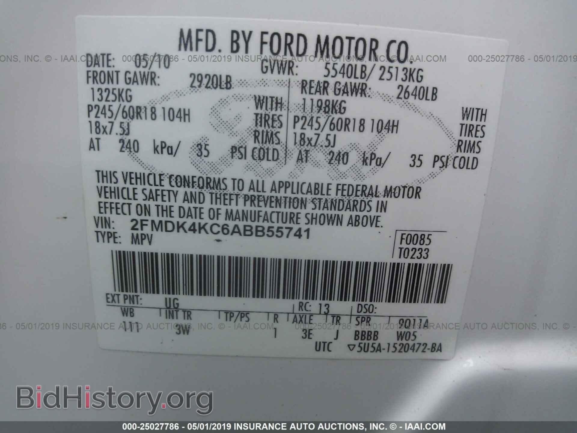 2010 FORD EDGE - VIN: 2FMDK4KC6ABB55741 - Photo 9