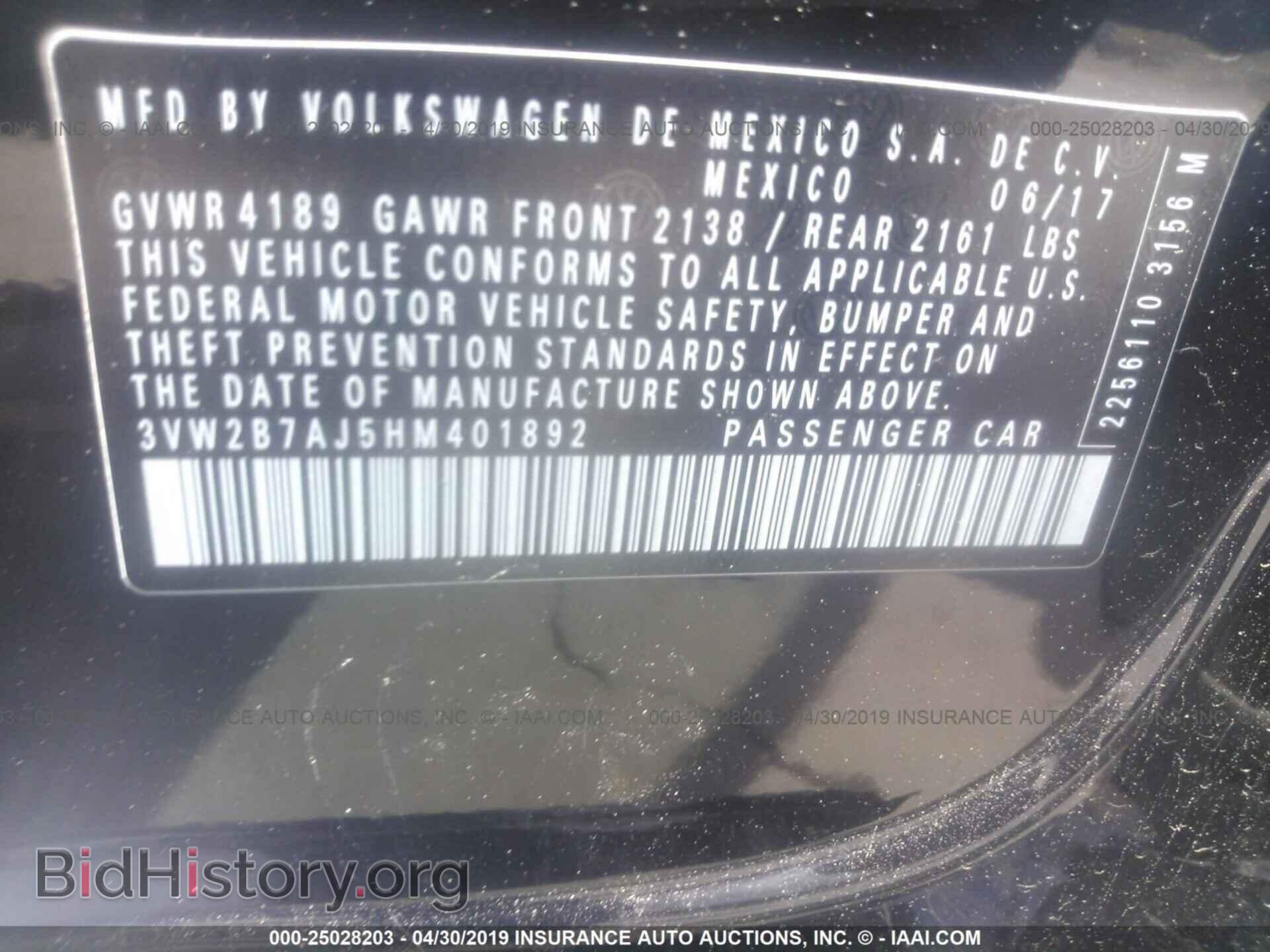 2017 VOLKSWAGEN JETTA - VIN: 3VW2B7AJ5HM401892 - Photo 9