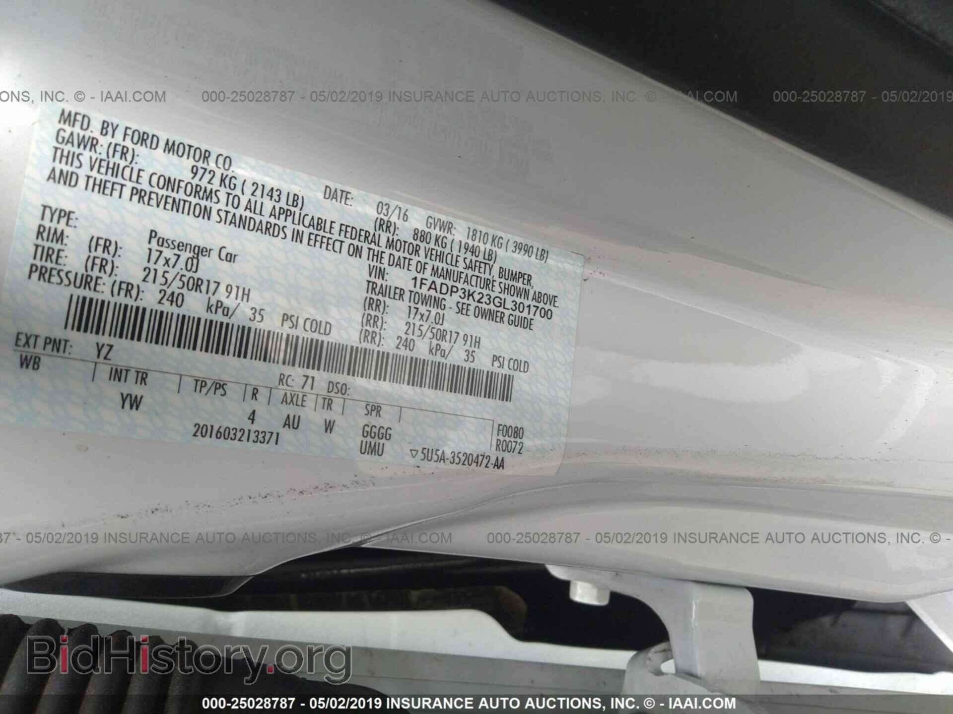 2016 FORD FOCUS - VIN: 1FADP3K23GL301700 - Photo 9