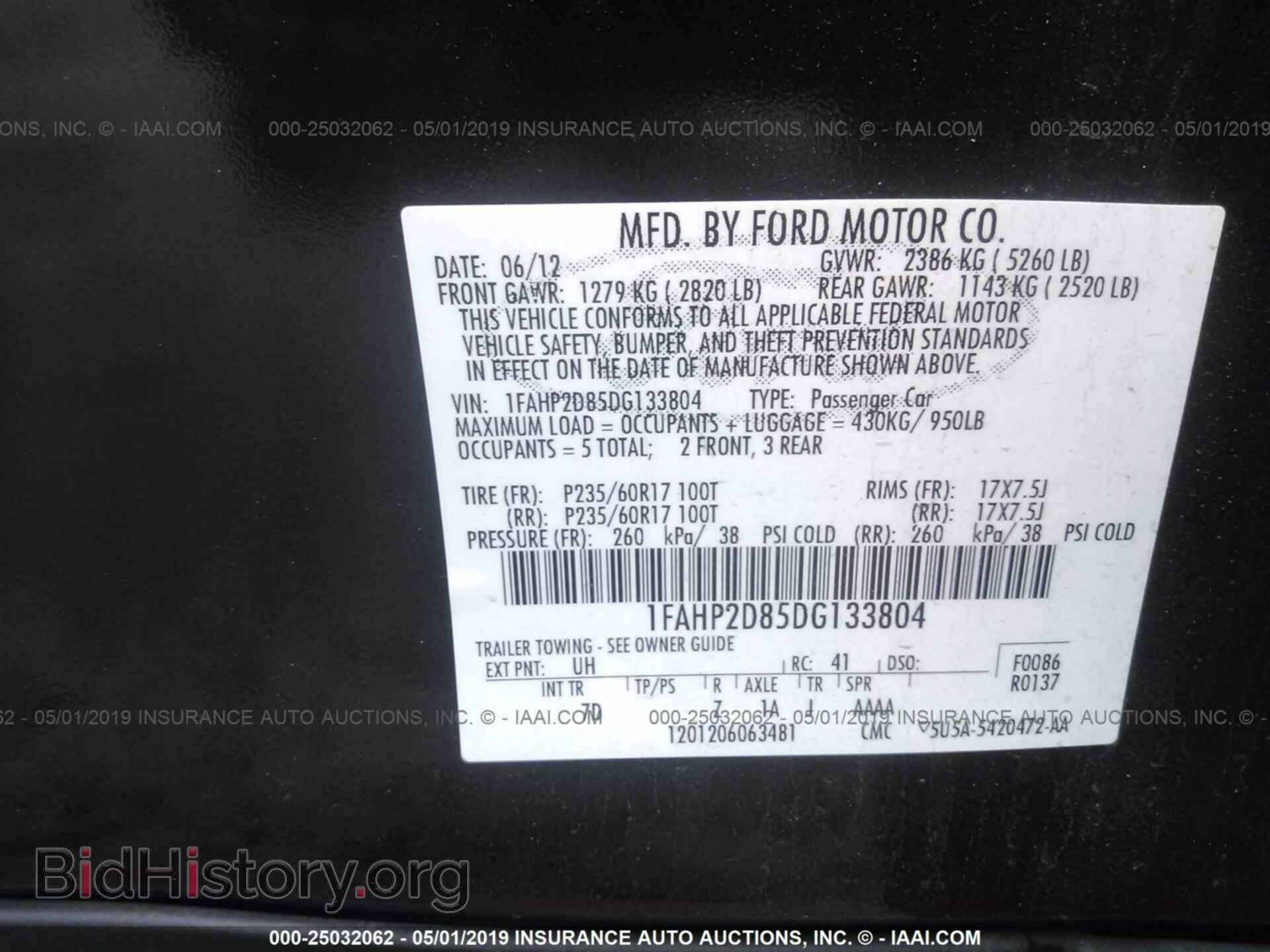 2013 FORD TAURUS - VIN: 1FAHP2D85DG133804 - Photo 9
