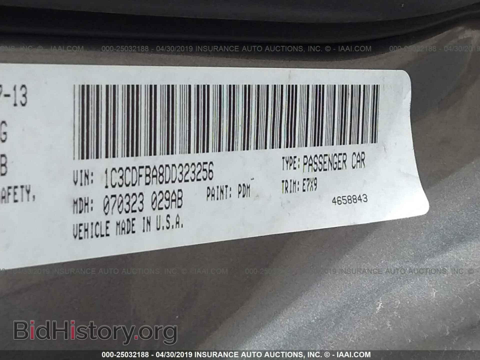 2013 DODGE DART - VIN: 1C3CDFBA8DD323256 - Photo 9
