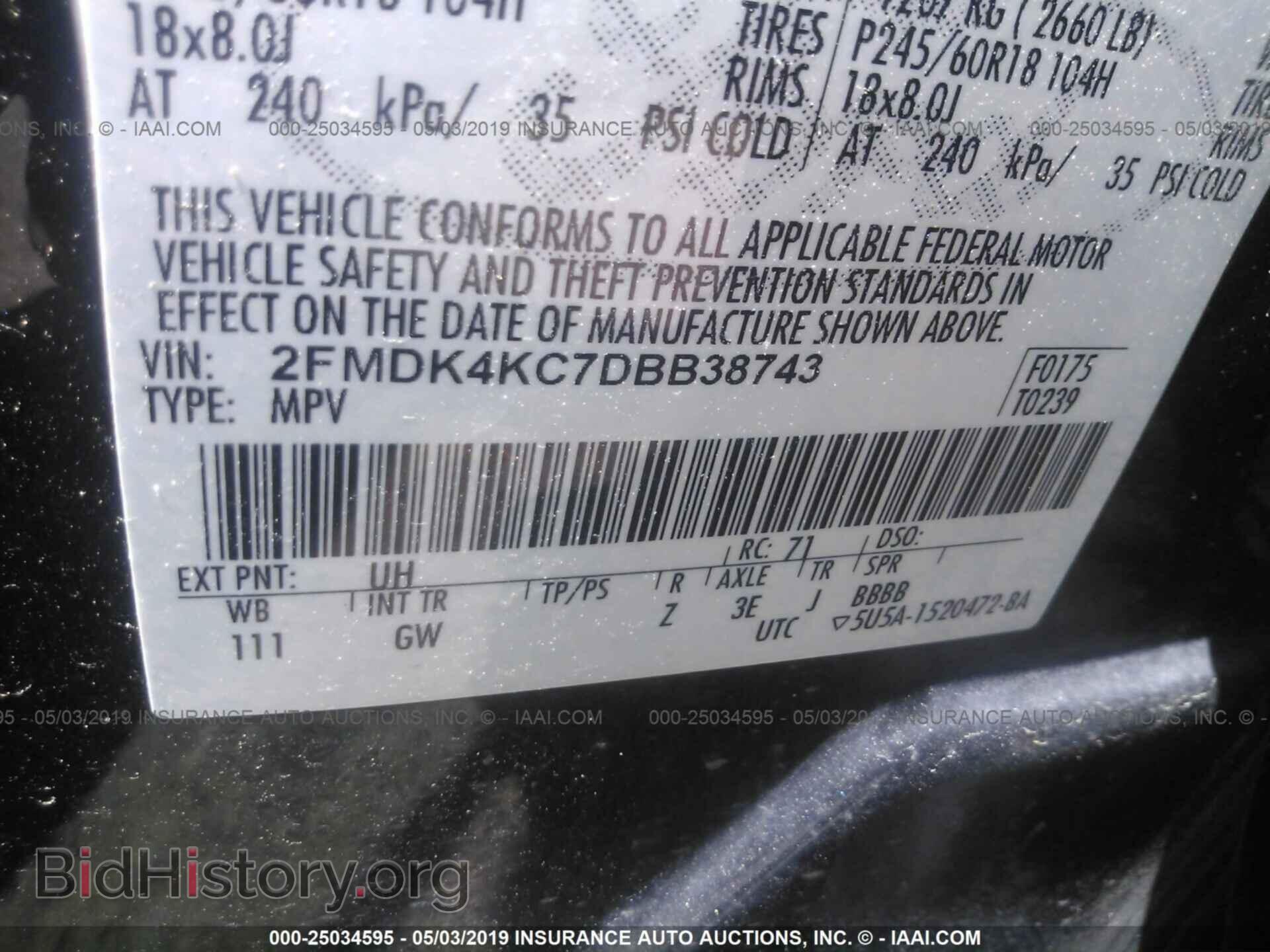 2013 FORD EDGE - VIN: 2FMDK4KC7DBB38743 - Photo 9