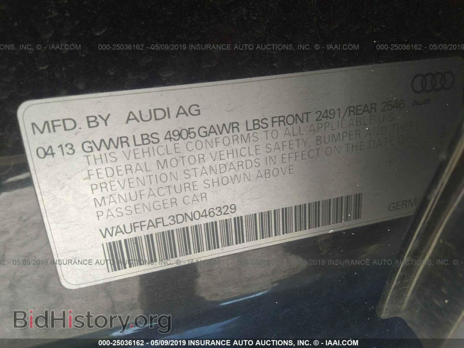 2013 AUDI A4 - VIN: WAUFFAFL3DN046329 - Photo 9