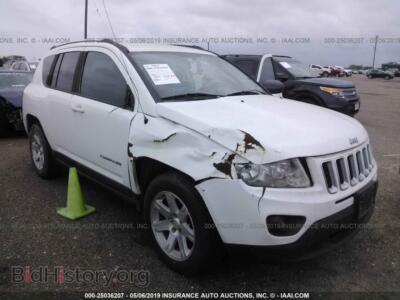 2012 Jeep COMPASS SPORT, белый — VIN 1C4NJCBAXCD503624, IAAI