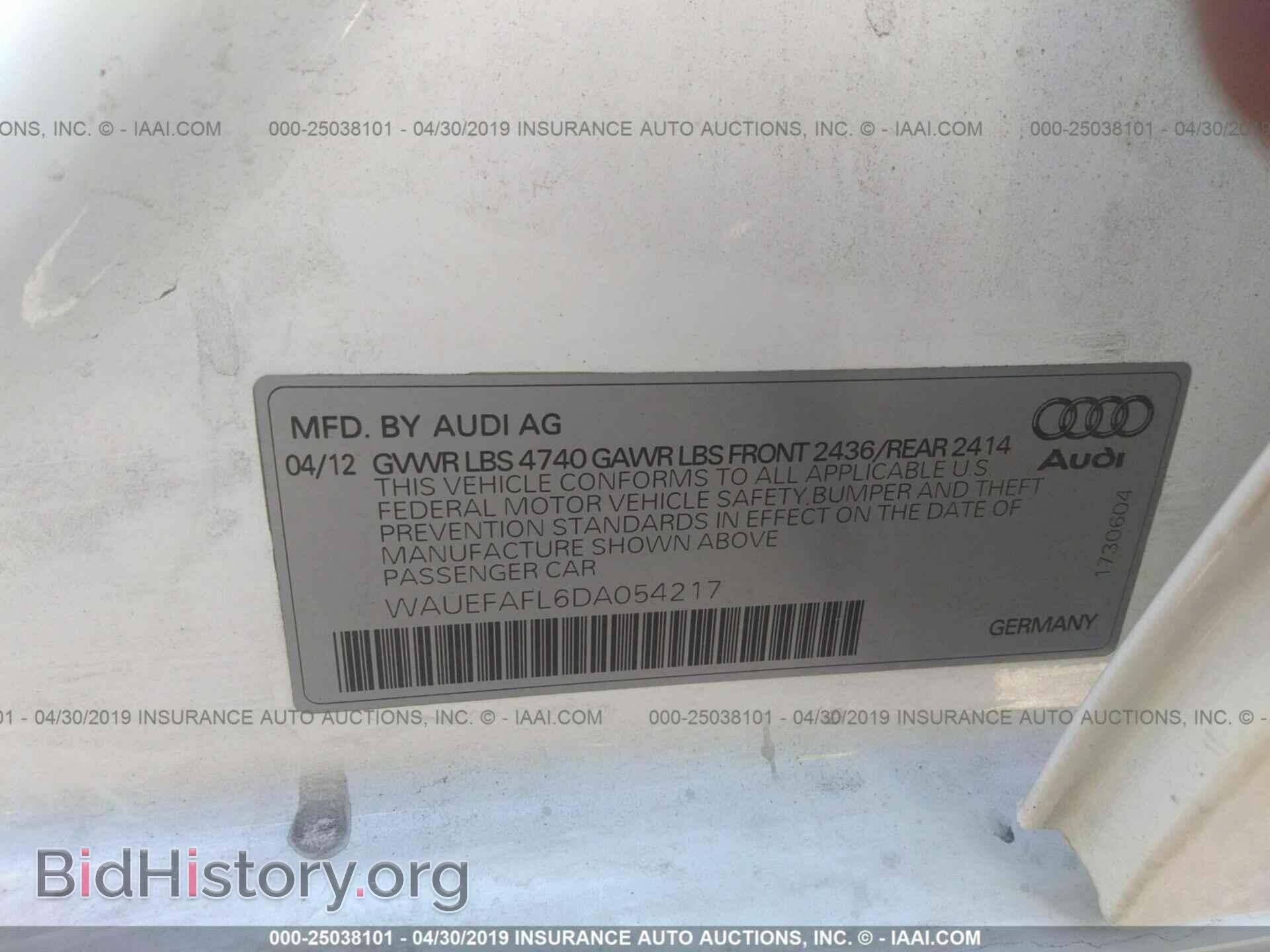2013 AUDI A4 - VIN: WAUEFAFL6DA054217 - Фото 9