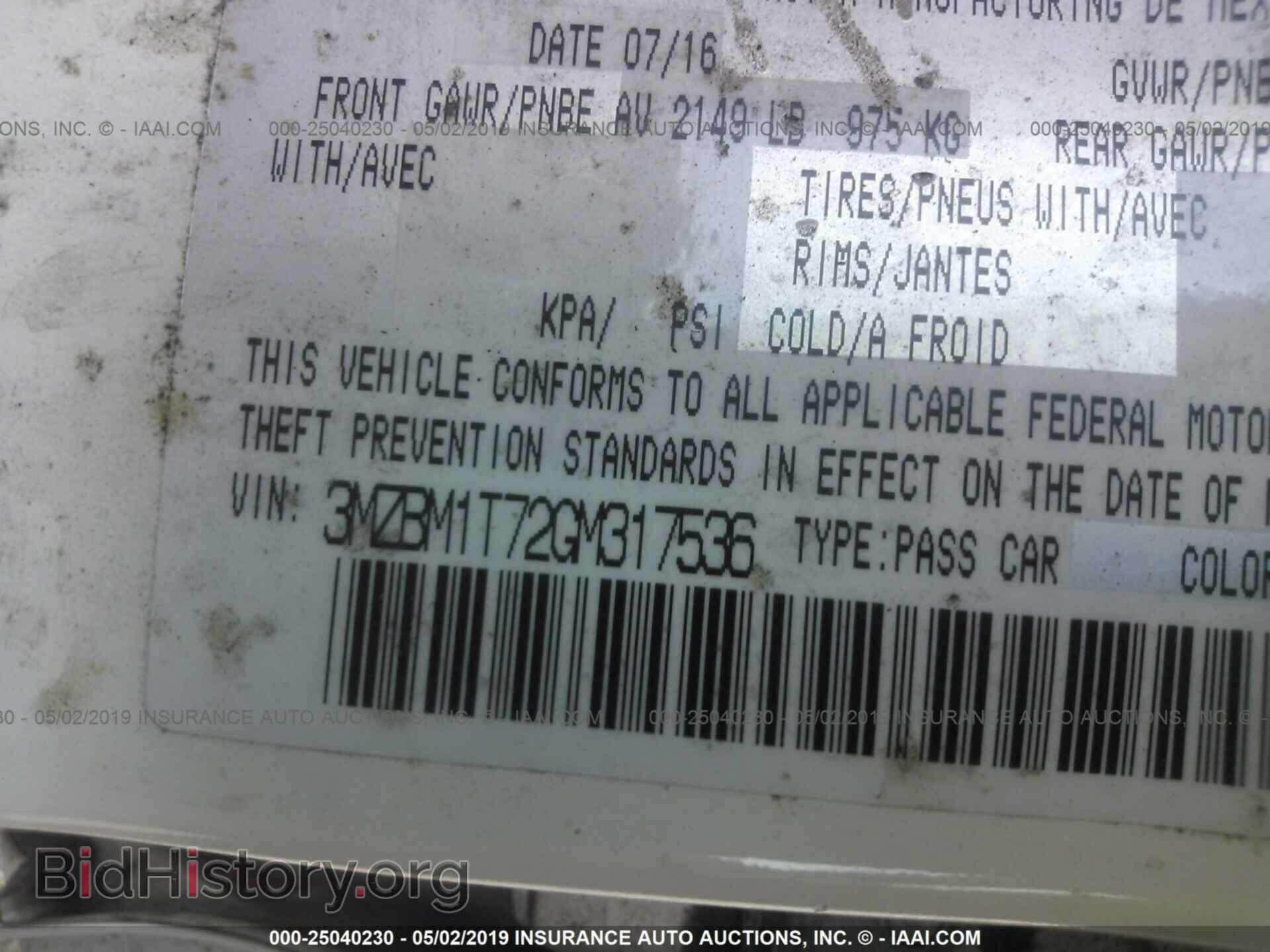 2016 MAZDA 3 - VIN: 3MZBM1T72GM317536 - Фото 9