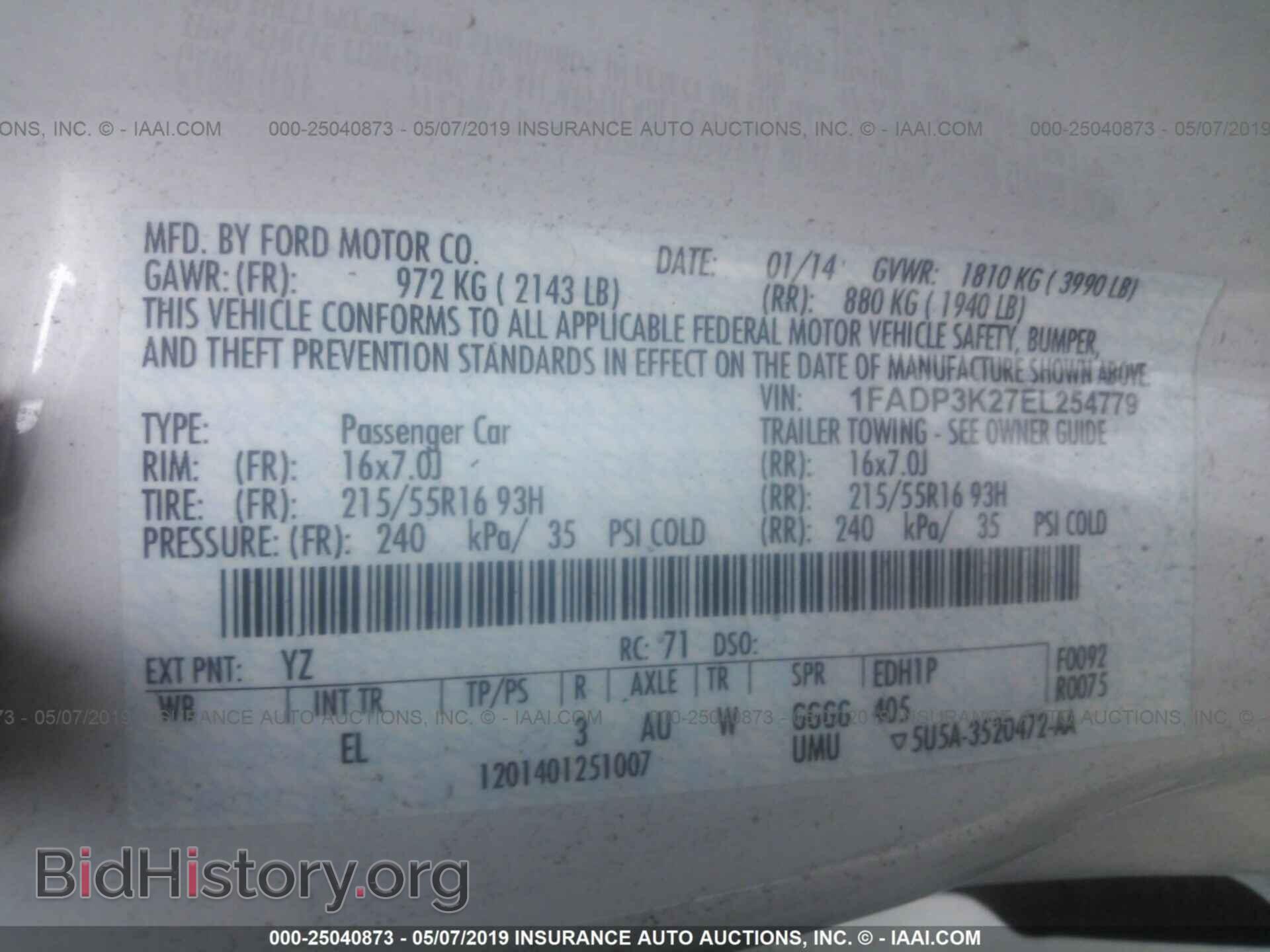 2014 FORD FOCUS - VIN: 1FADP3K27EL254779 - Photo 9