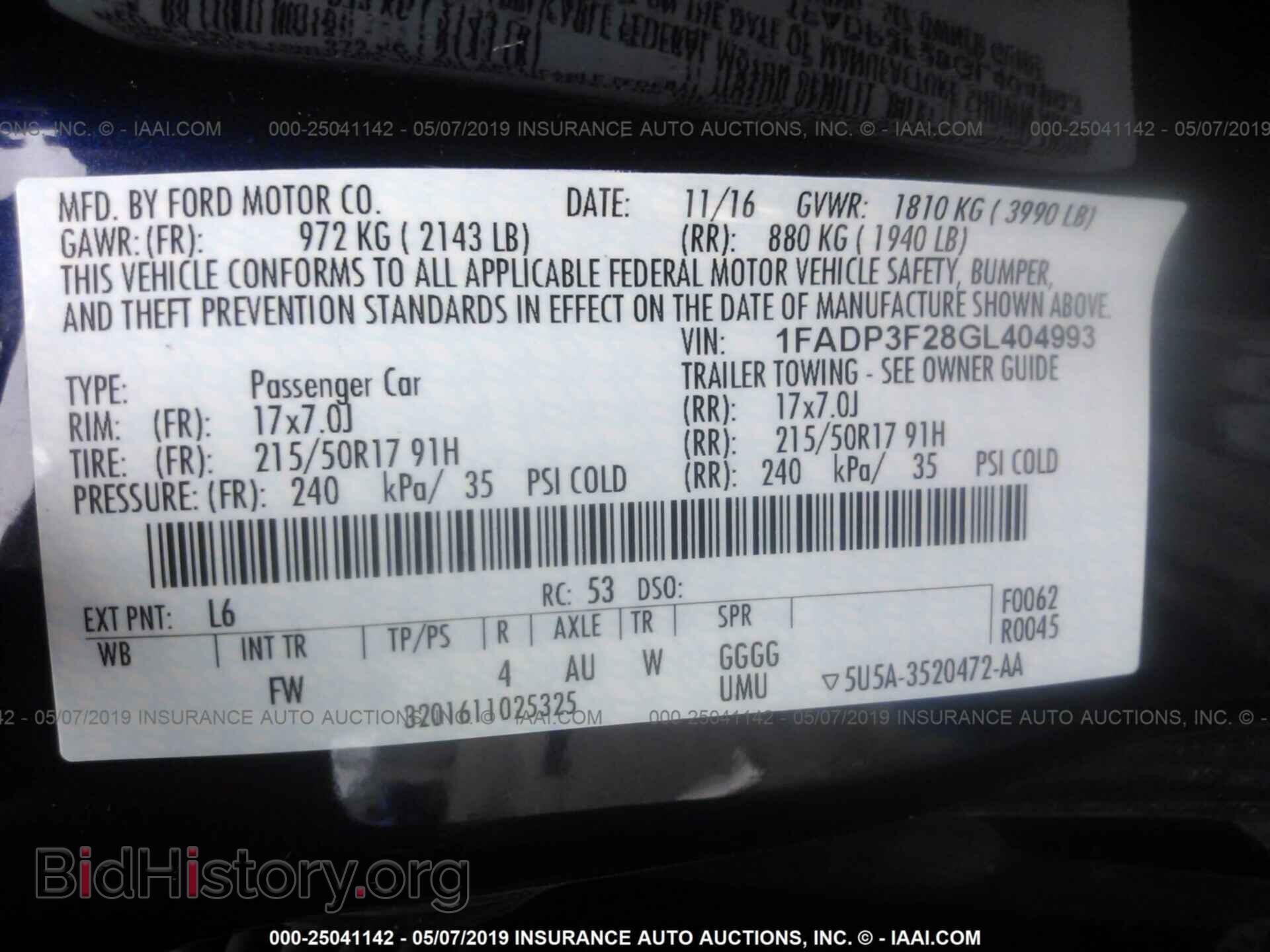 2016 FORD FOCUS - VIN: 1FADP3F28GL404993 - Photo 9