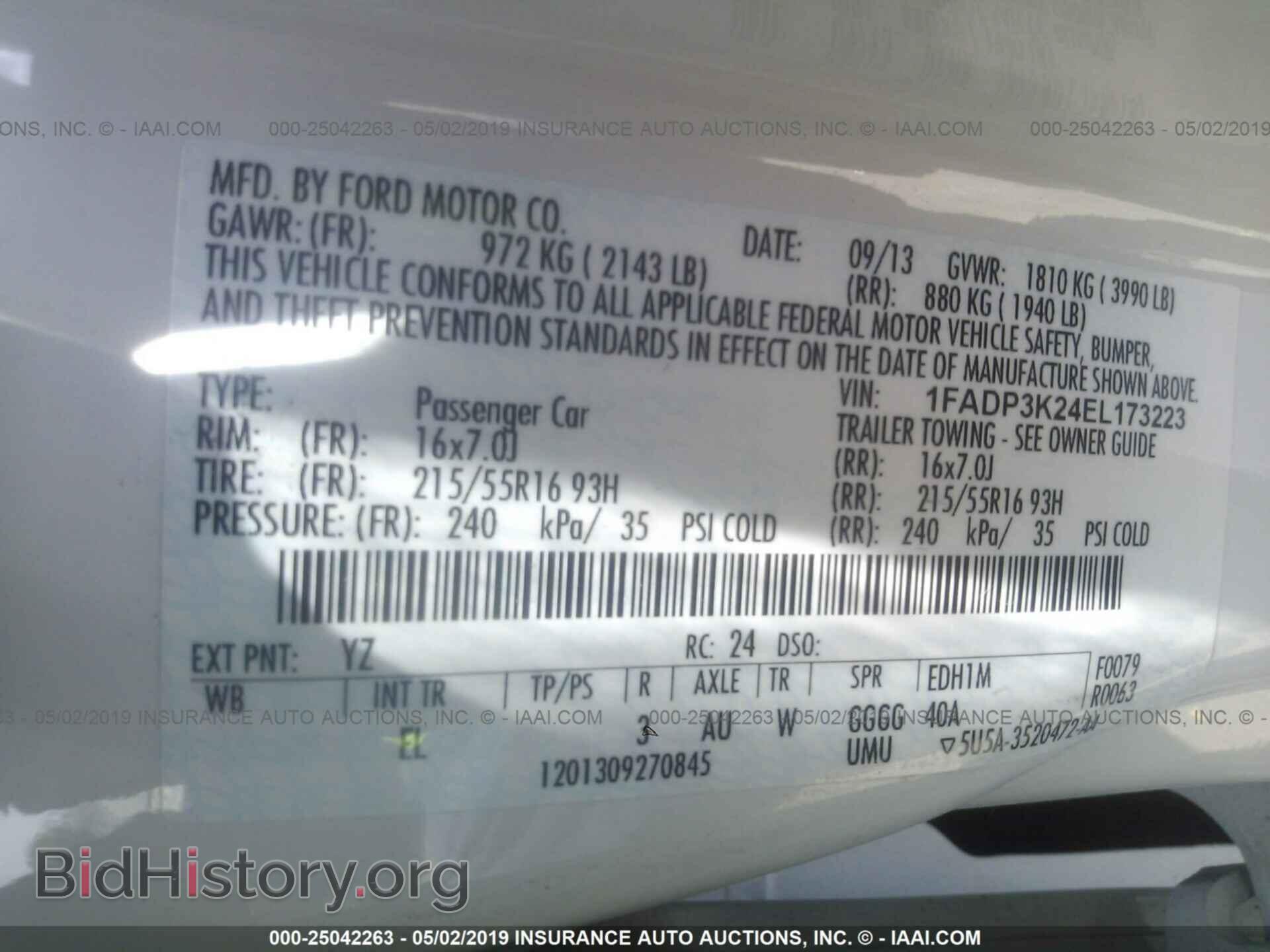 2014 FORD FOCUS - VIN: 1FADP3K24EL173223 - Photo 9