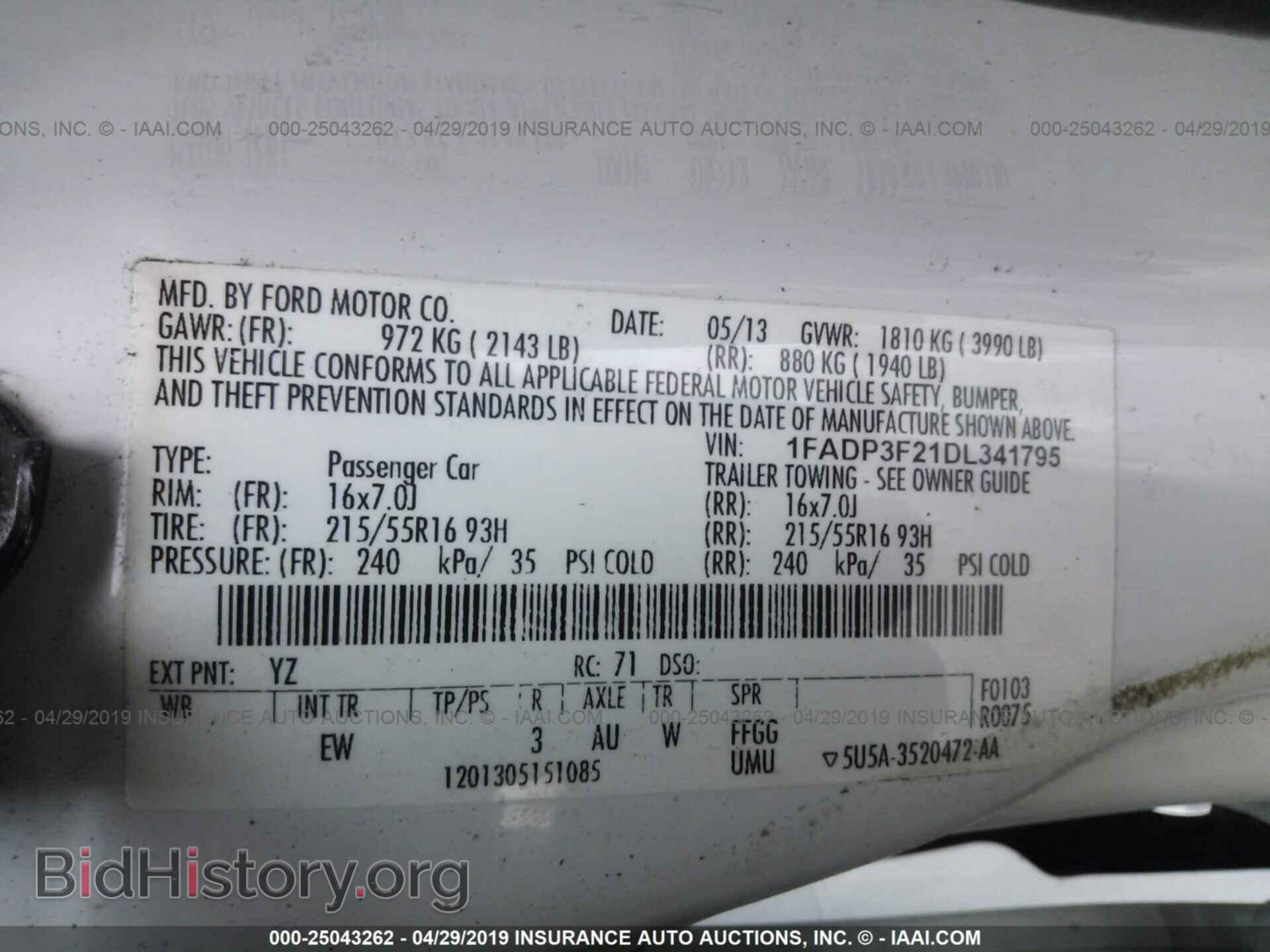 2013 FORD FOCUS - VIN: 1FADP3F21DL341795 - Photo 9