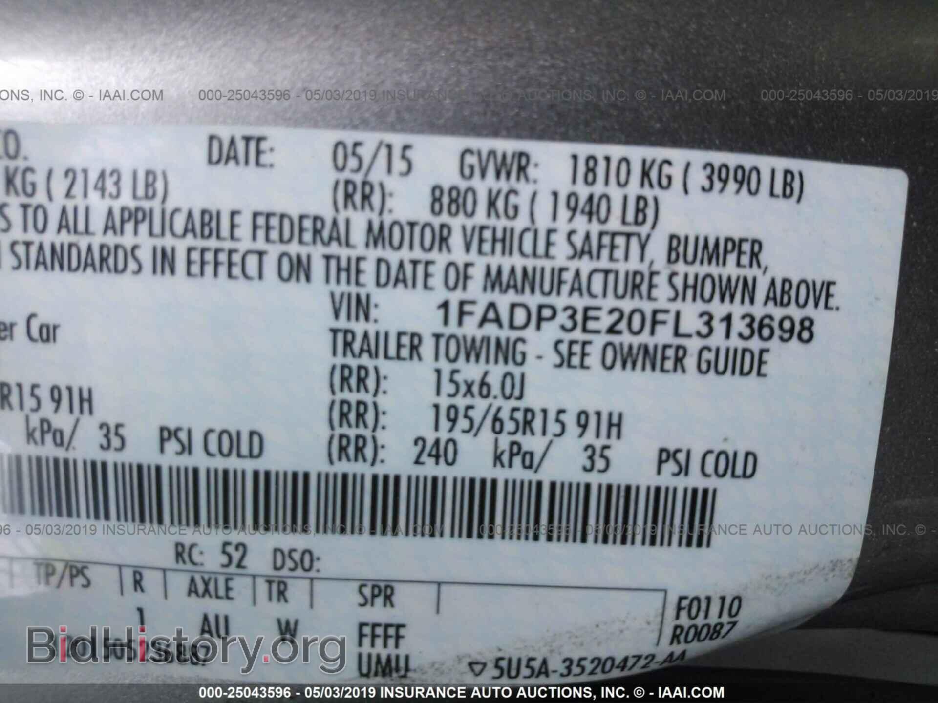2015 FORD FOCUS - VIN: 1FADP3E20FL313698 - Photo 9