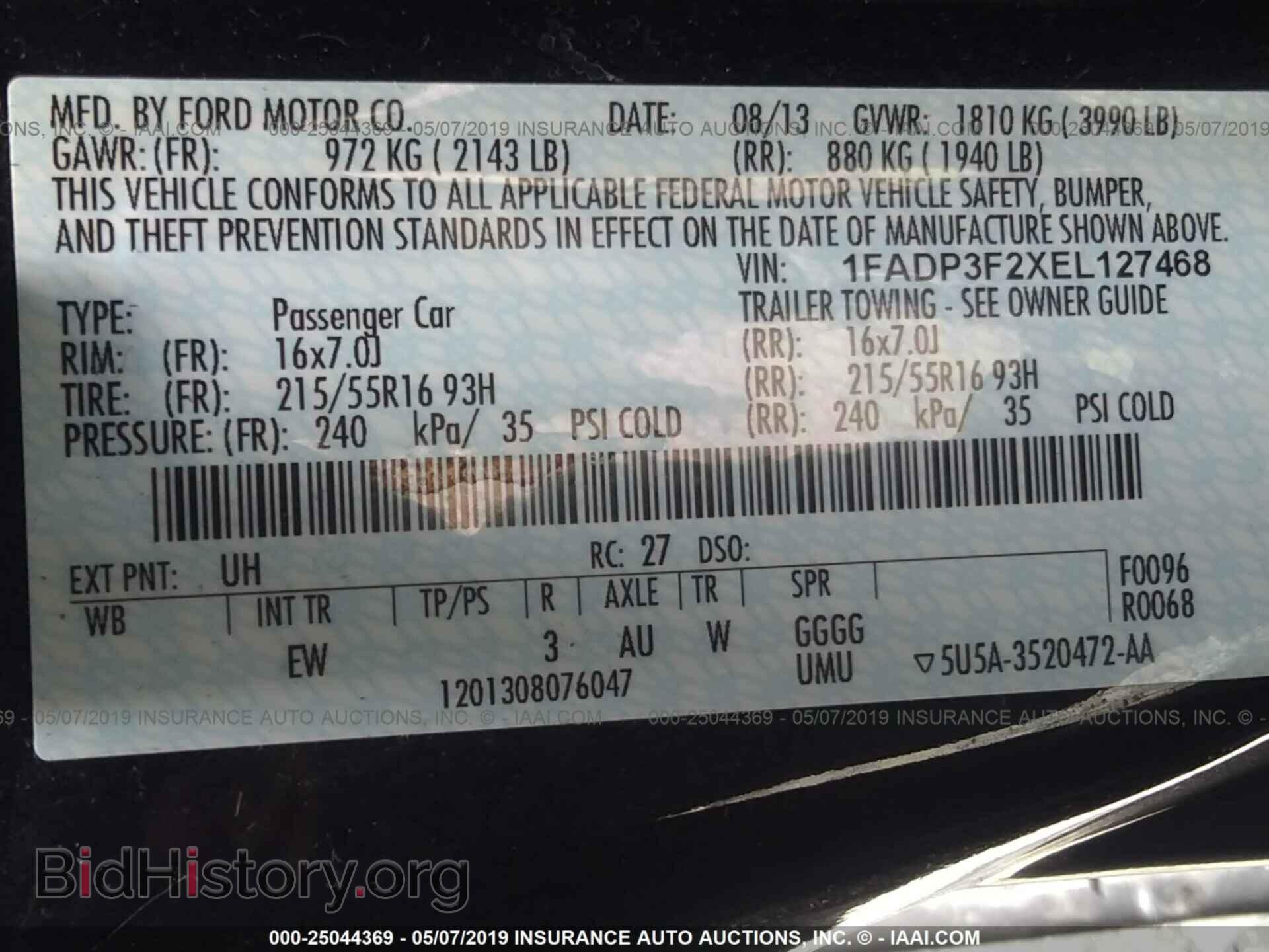 2014 FORD FOCUS - VIN: 1FADP3F2XEL127468 - Photo 9