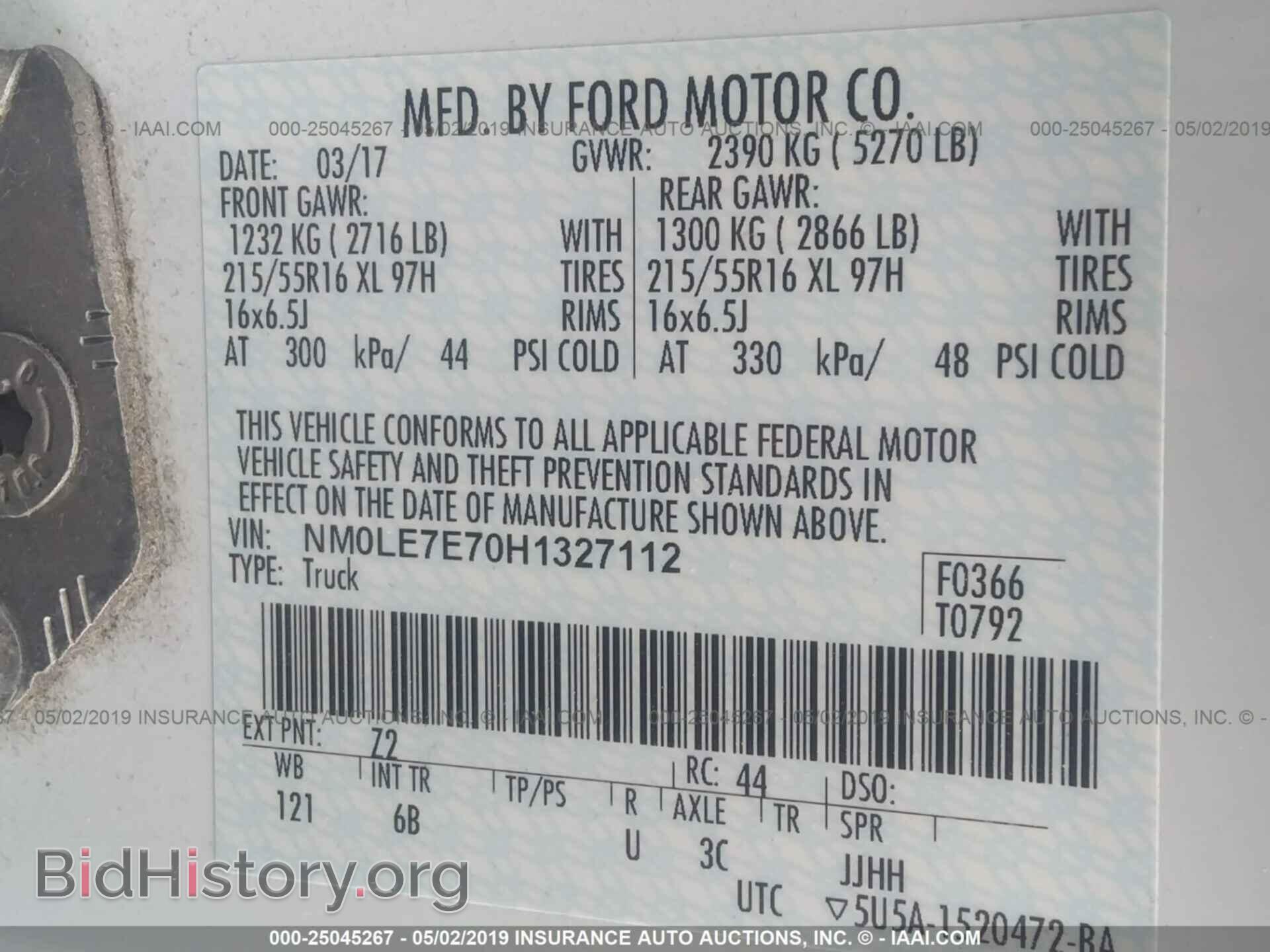 2017 FORD TRANSIT CONNECT - VIN: NM0LE7E70H1327112 - Фото 9