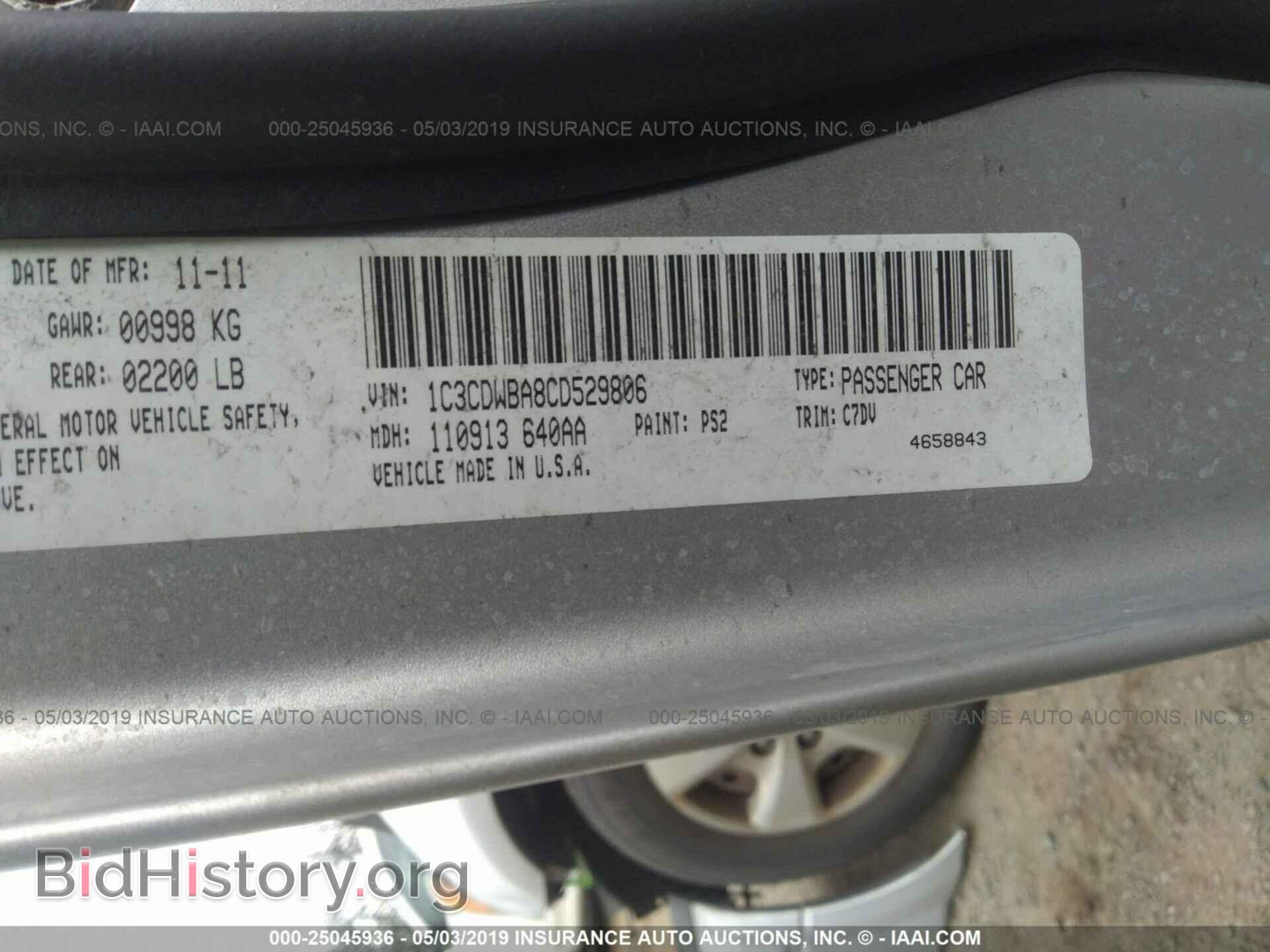 2012 DODGE CALIBER - VIN: 1C3CDWBA8CD529806 - Photo 9