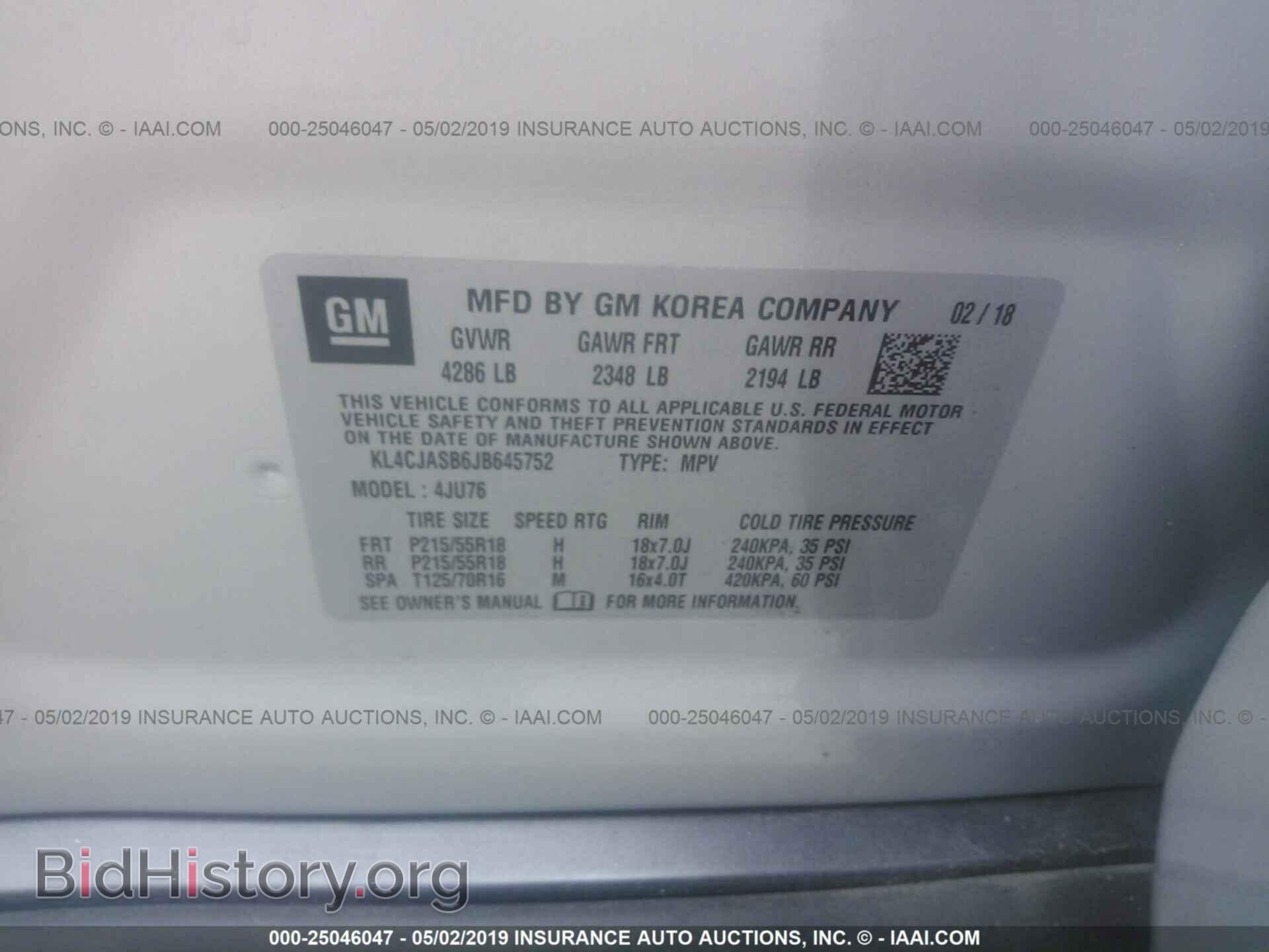 2018 BUICK ENCORE - VIN: KL4CJASB6JB645752 - Фото 9