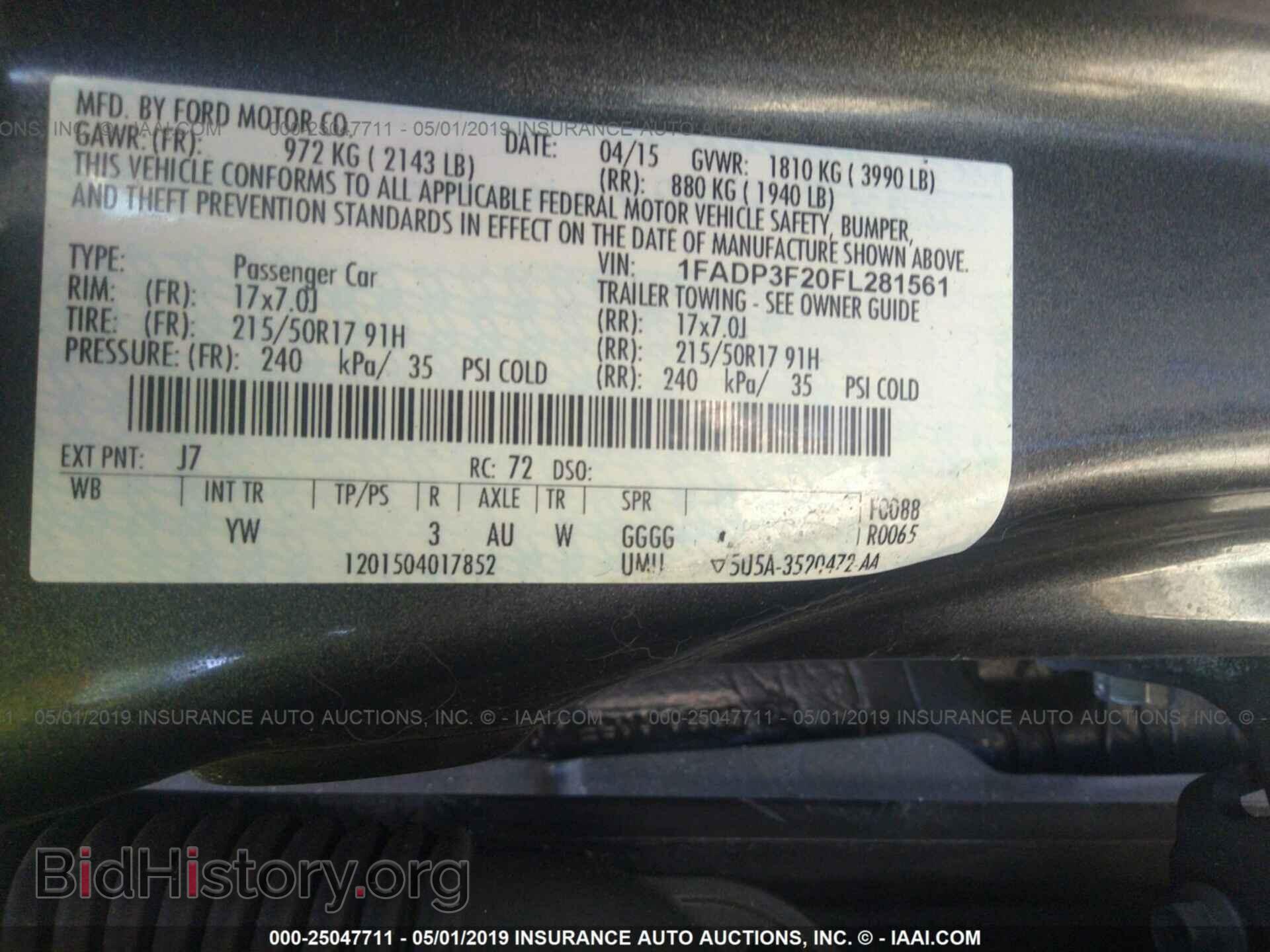 2015 FORD FOCUS - VIN: 1FADP3F20FL281561 - Photo 9