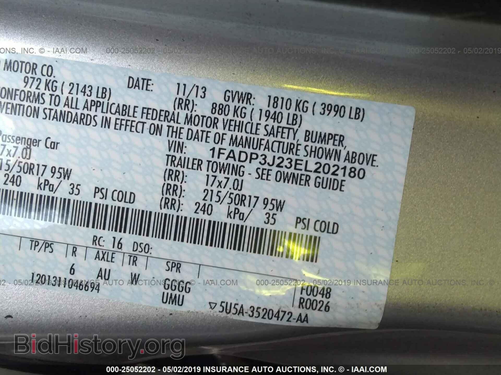 2014 FORD FOCUS - VIN: 1FADP3J23EL202180 - Photo 9