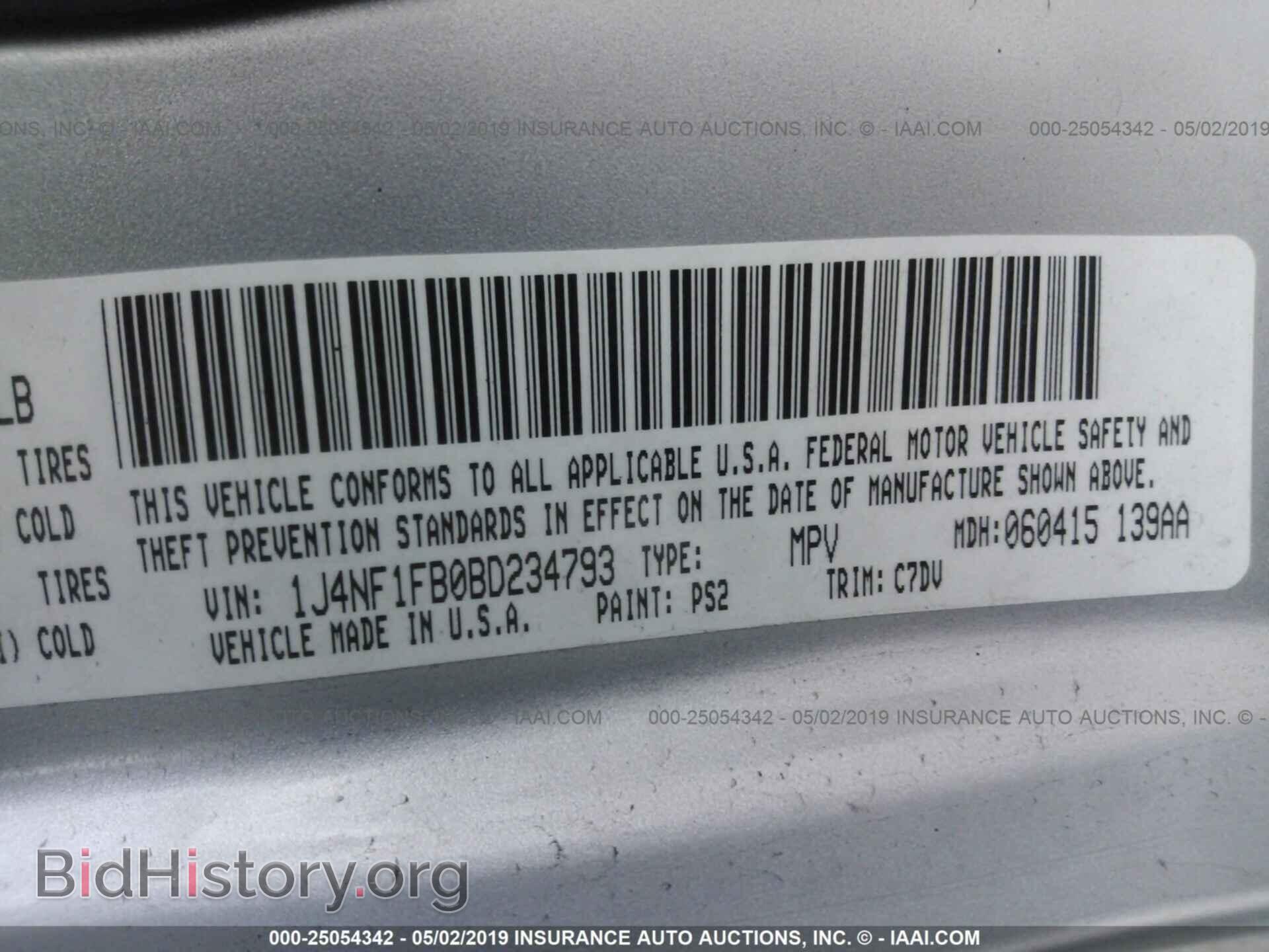2011 JEEP COMPASS - VIN: 1J4NF1FB0BD234793 - Photo 9