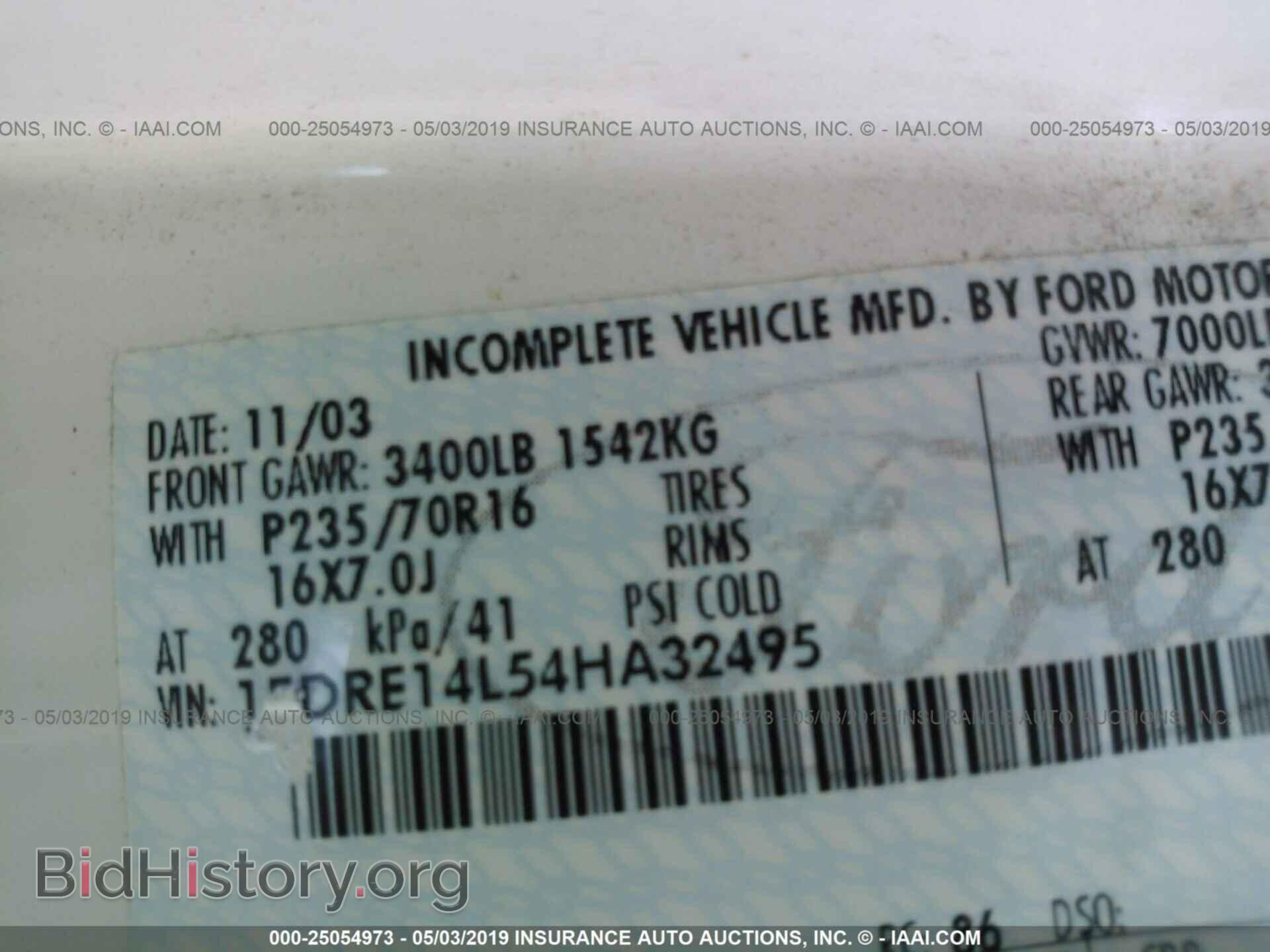 2004 FORD ECONOLINE - VIN: 1FDRE14L54HA32495 - Фото 9
