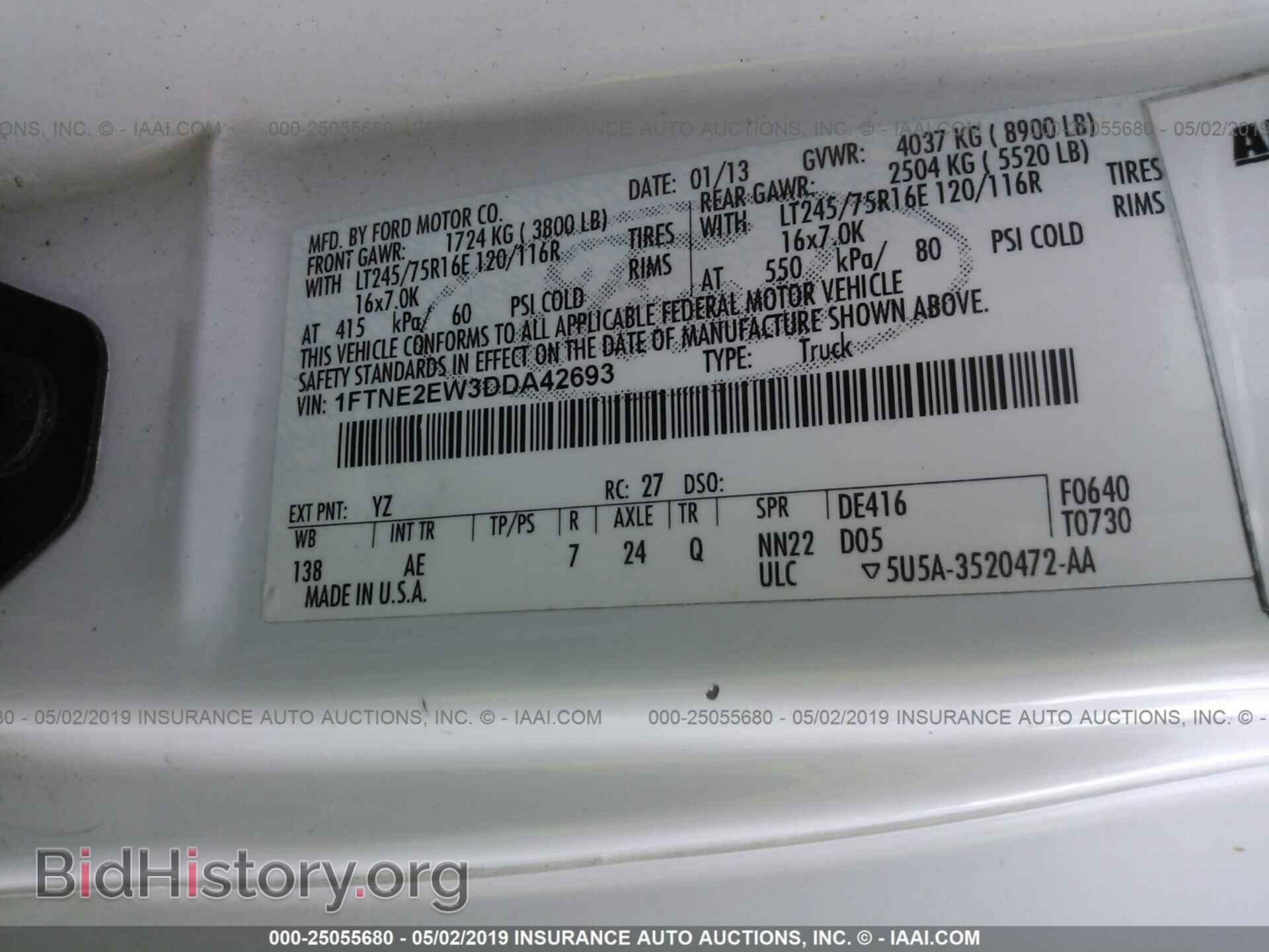 2013 FORD ECONOLINE - VIN: 1FTNE2EW3DDA42693 - Photo 9