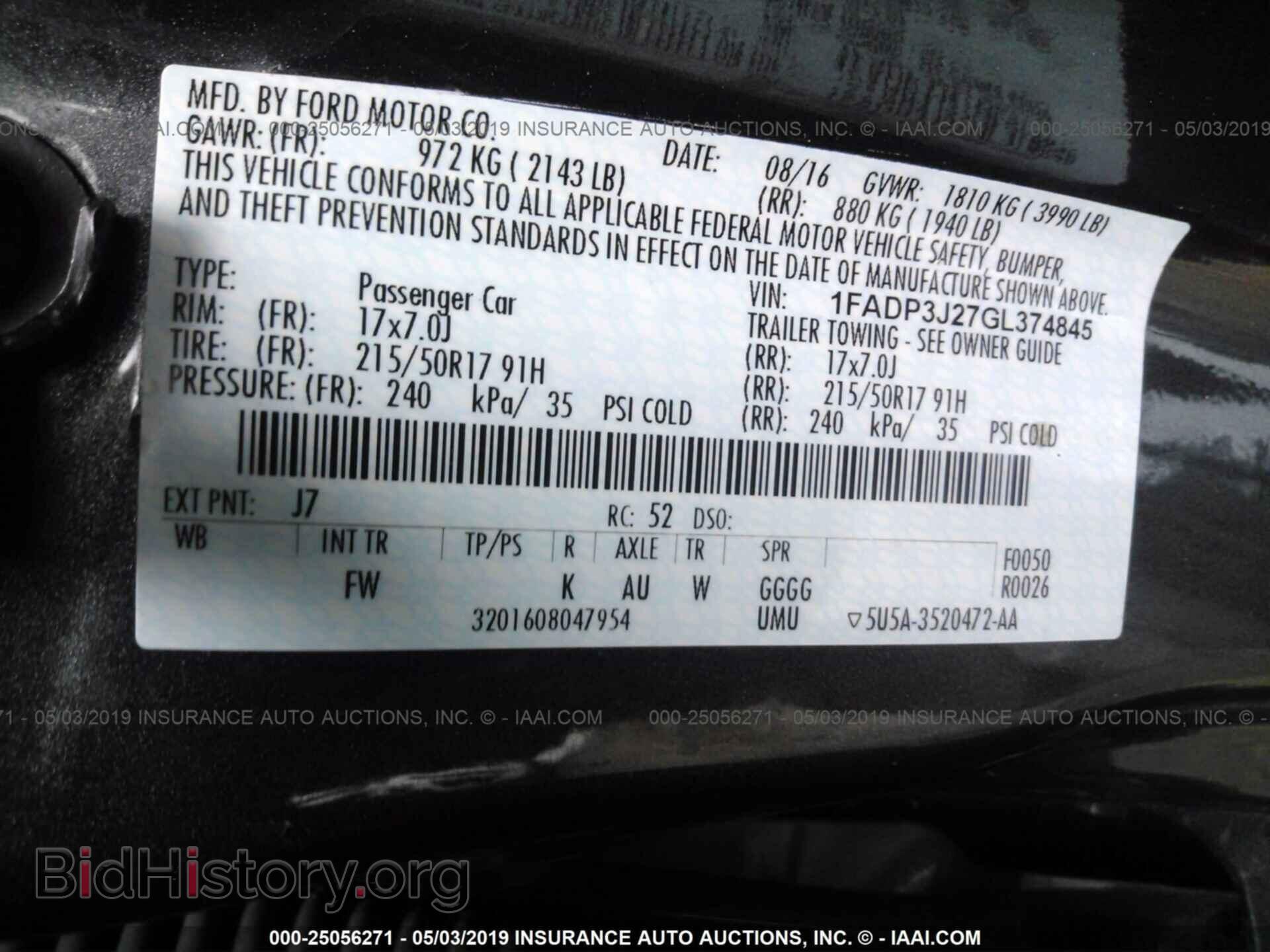 2016 FORD FOCUS - VIN: 1FADP3J27GL374845 - Photo 9