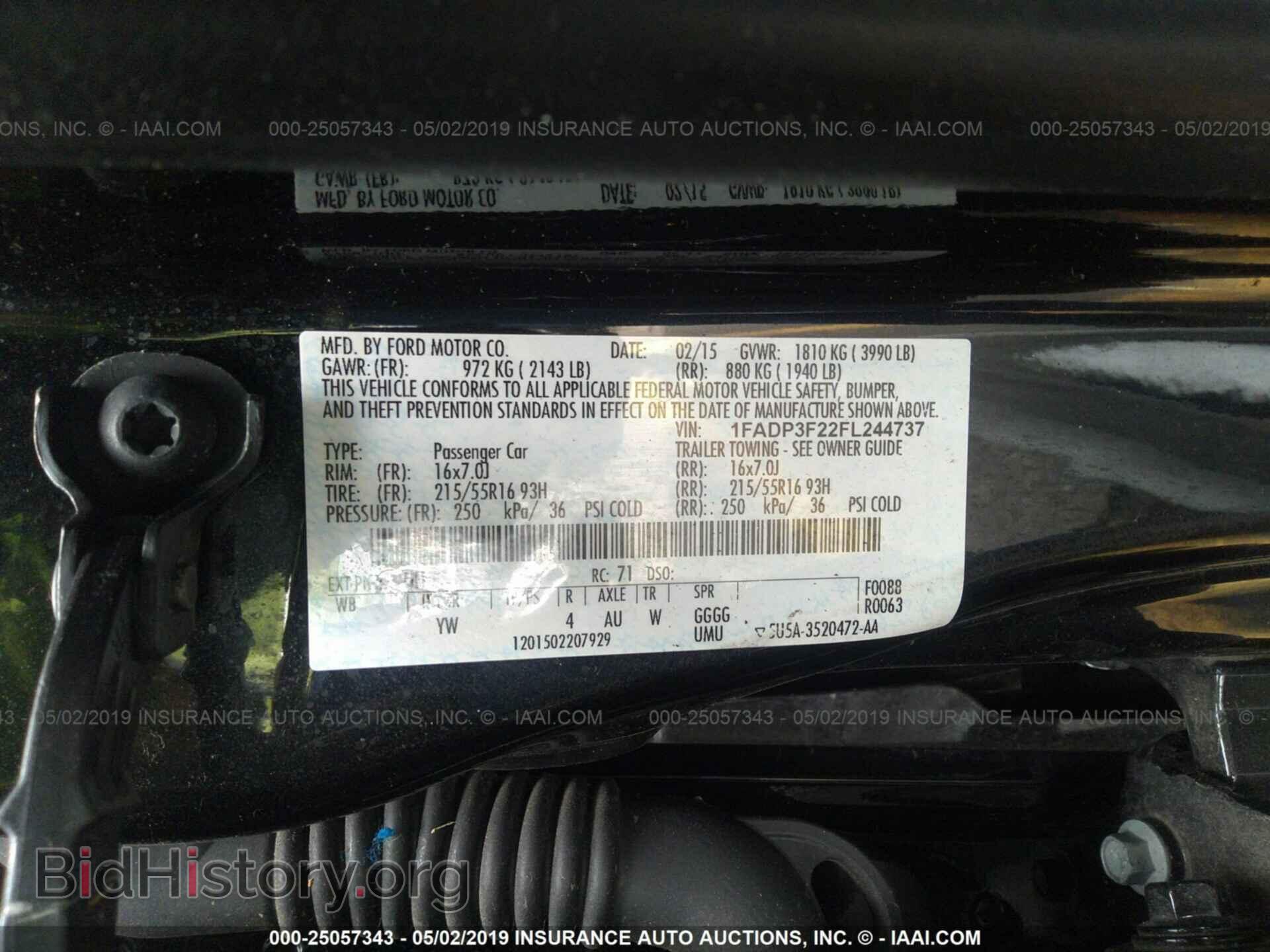 2015 FORD FOCUS - VIN: 1FADP3F22FL244737 - Photo 9