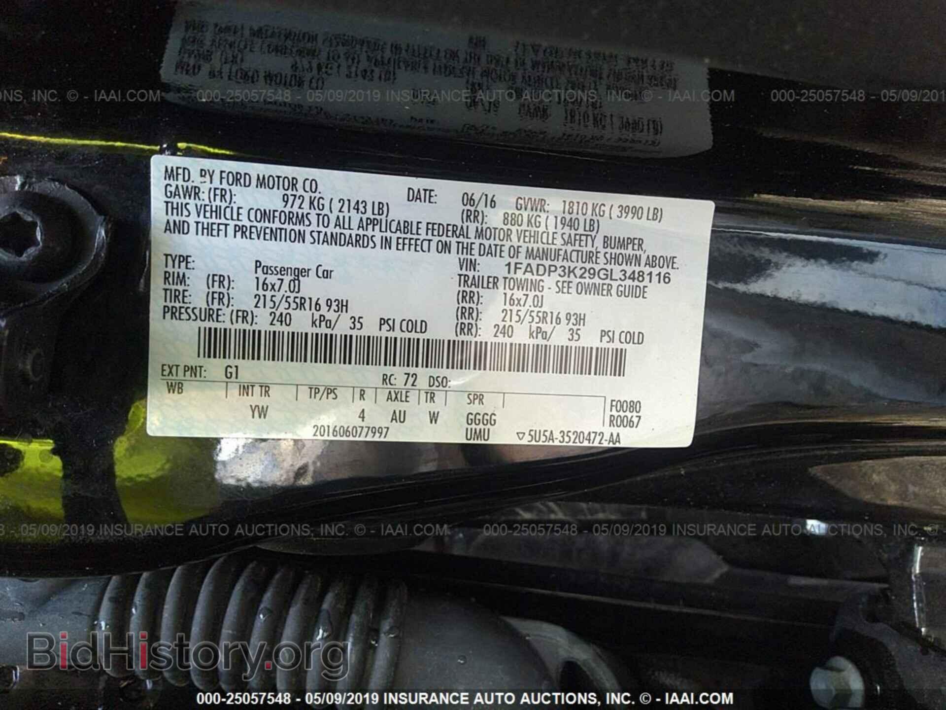 2016 FORD FOCUS - VIN: 1FADP3K29GL348116 - Photo 9