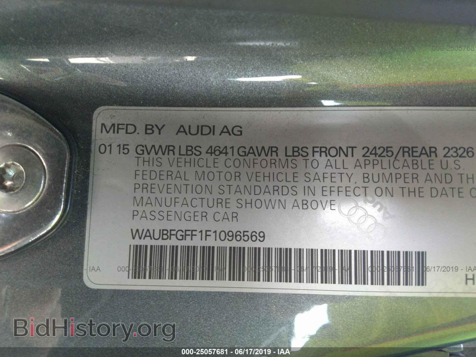 2015 AUDI S3 - VIN: WAUBFGFF1F1096569 - Фото 9
