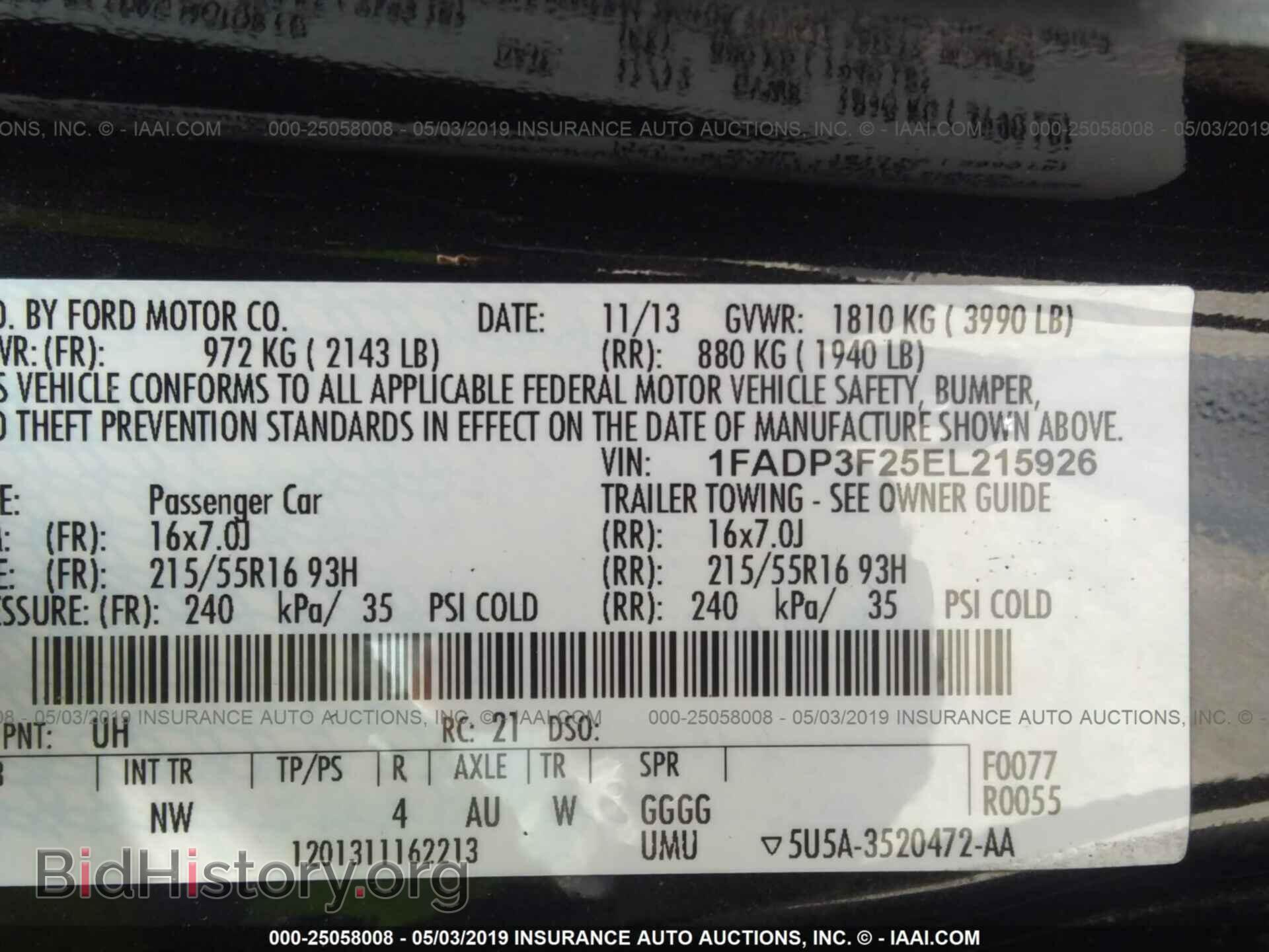 2014 FORD FOCUS - VIN: 1FADP3F25EL215926 - Photo 9