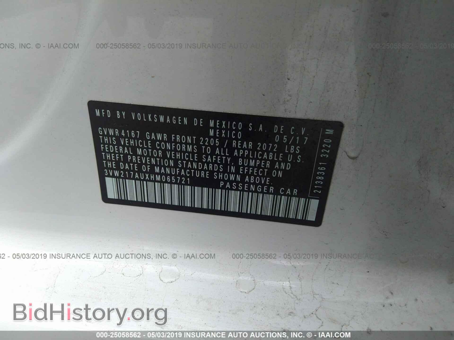 2017 VOLKSWAGEN GOLF - VIN: 3VW217AUXHM065721 - Фото 9