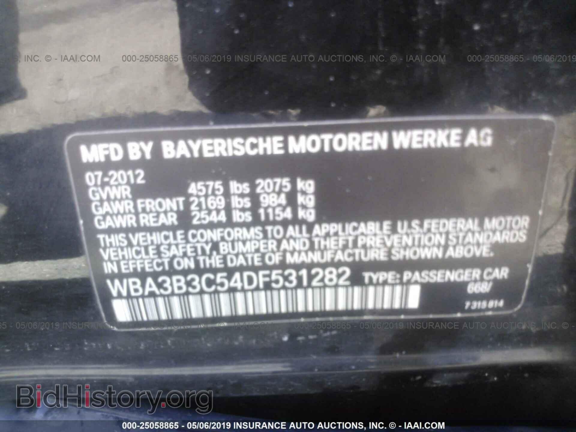 2013 BMW 328 - VIN: WBA3B3C54DF531282 - Фото 9