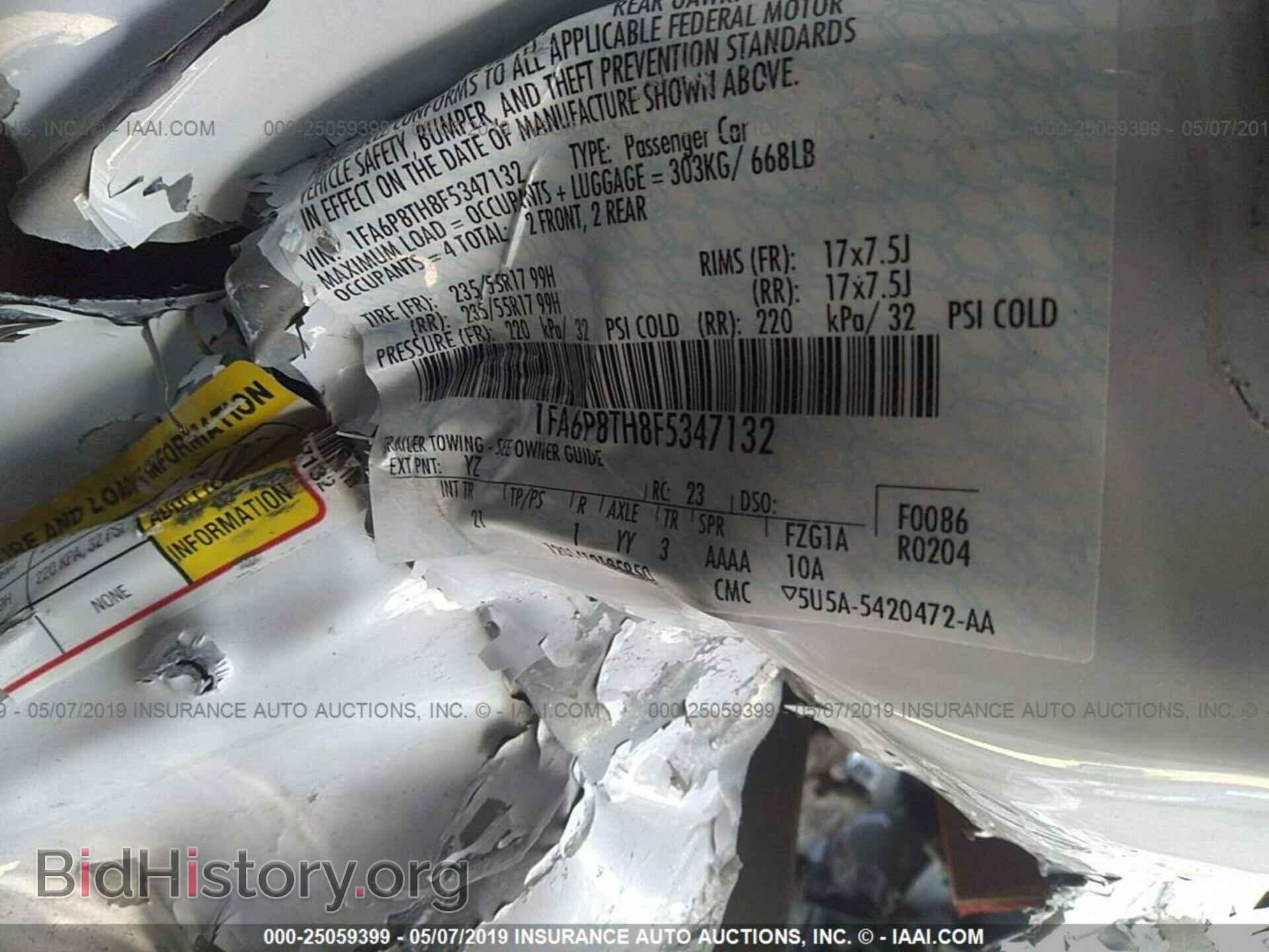 2015 FORD MUSTANG - VIN: 1FA6P8TH8F5347132 - Фото 9
