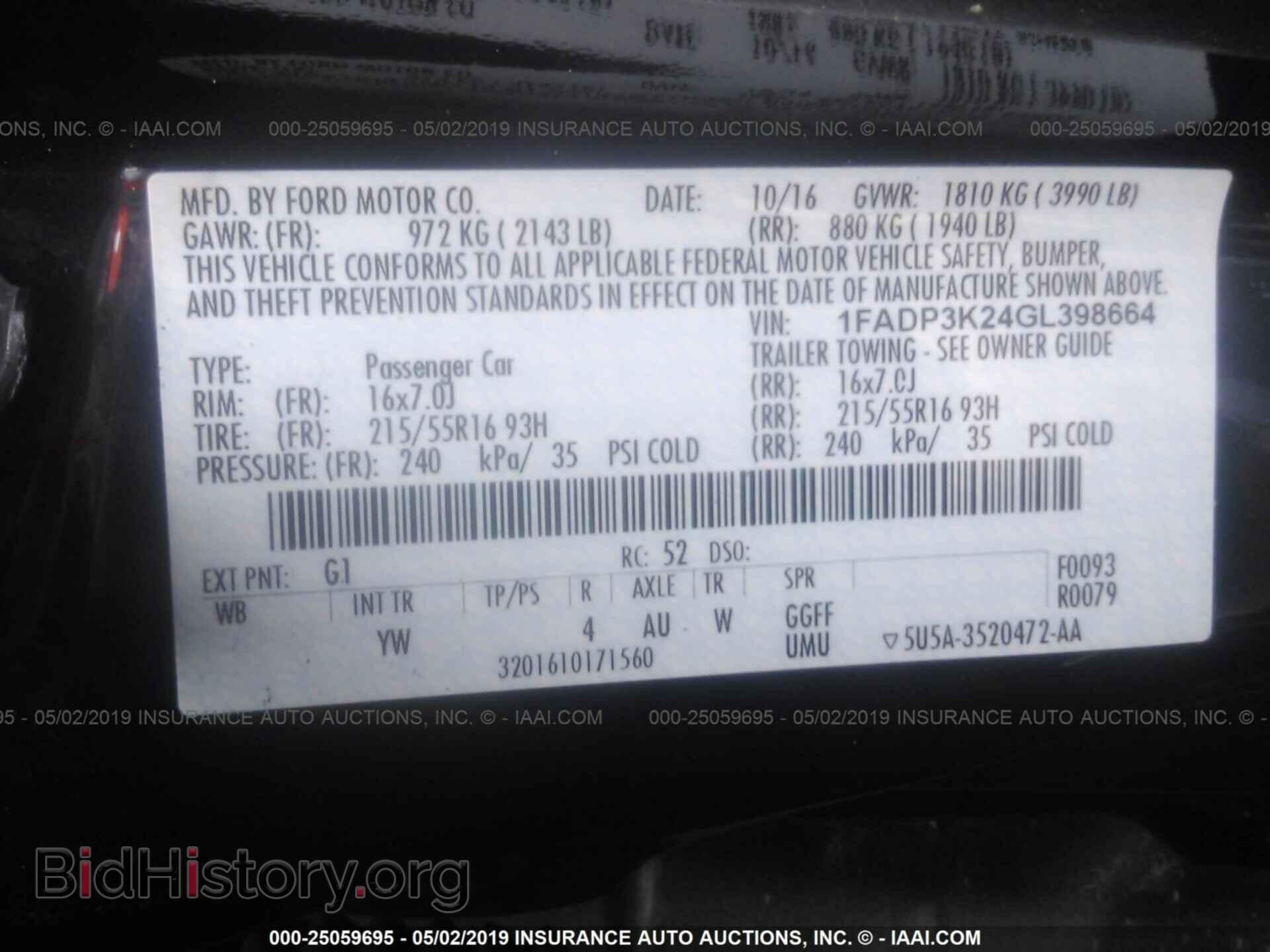 2016 FORD FOCUS - VIN: 1FADP3K24GL398664 - Photo 9