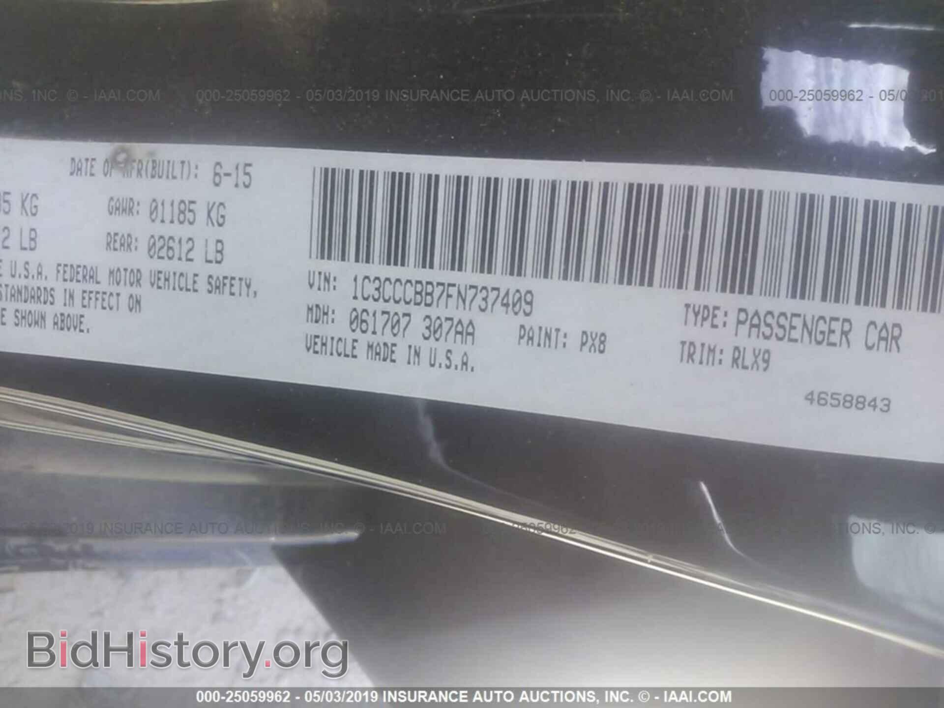 2015 CHRYSLER 200 - VIN: 1C3CCCBB7FN737409 - Photo 9