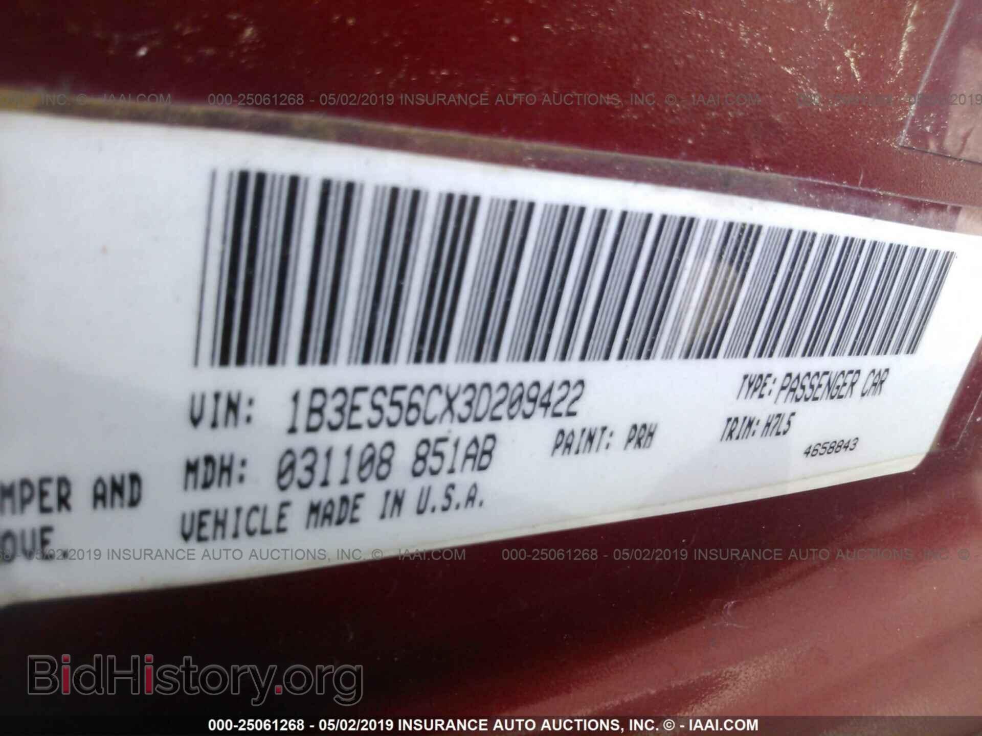 2003 DODGE NEON - VIN: 1B3ES56CX3D209422 - Фото 9