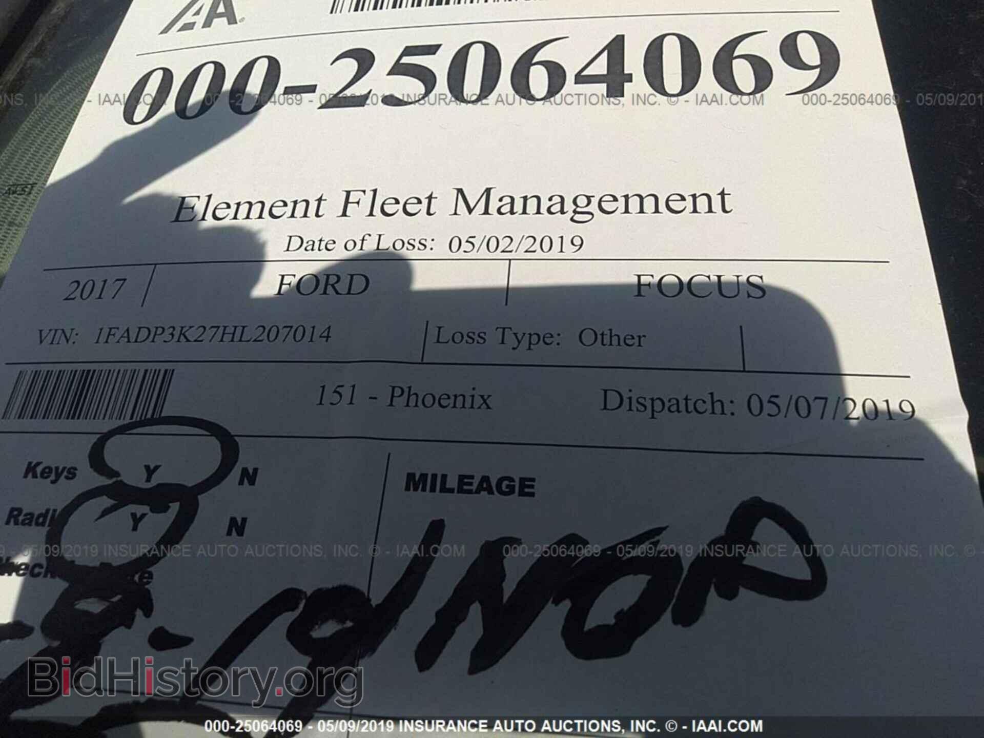 2017 FORD FOCUS - VIN: 1FADP3K27HL207014 - Фото 7