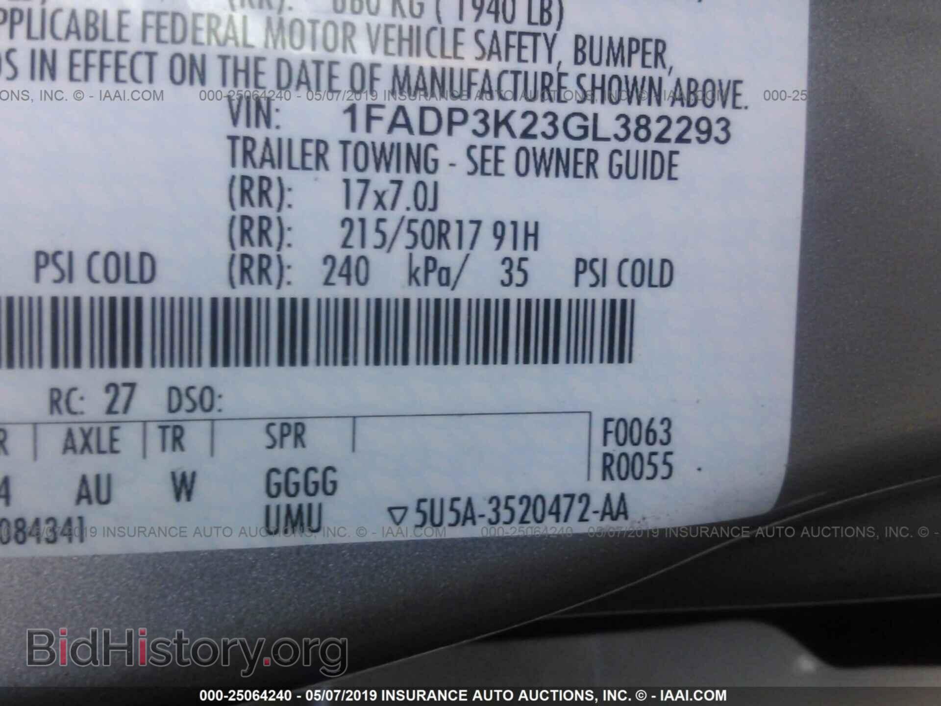 2016 FORD FOCUS - VIN: 1FADP3K23GL382293 - Photo 9