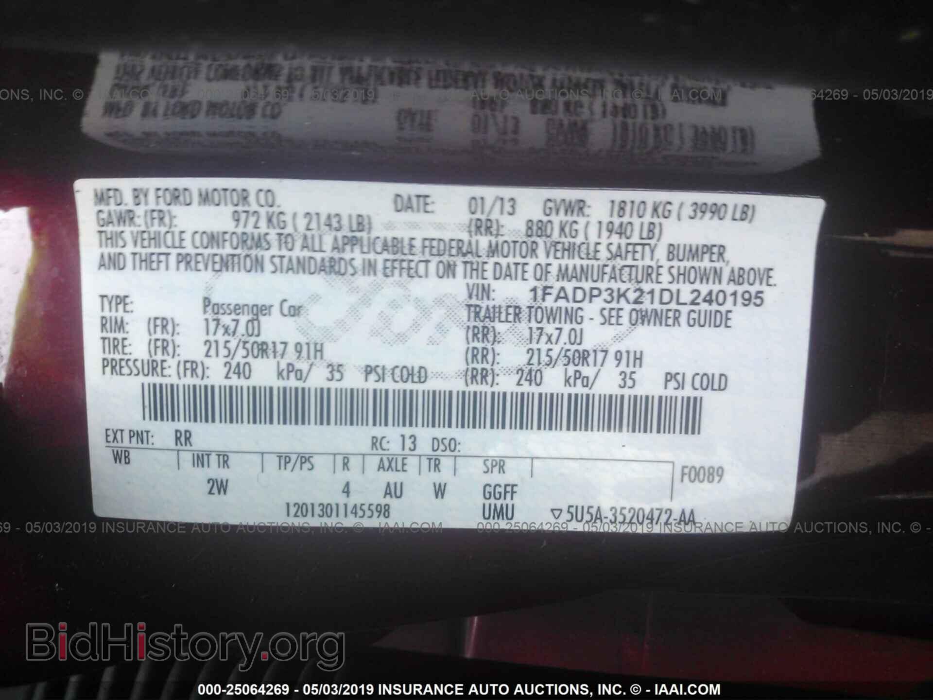 2013 FORD FOCUS - VIN: 1FADP3K21DL240195 - Photo 9