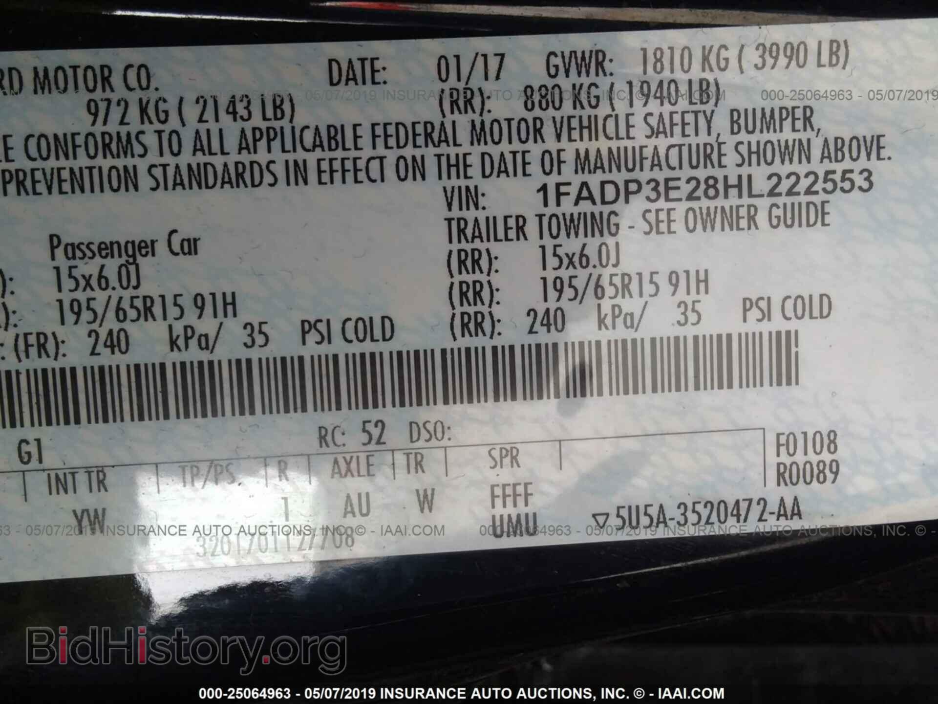 2017 FORD FOCUS - VIN: 1FADP3E28HL222553 - Photo 9