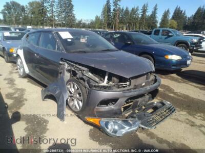 2012 Hyundai VELOSTER, gray — VIN KMHTC6AD5CU078257, IAAI