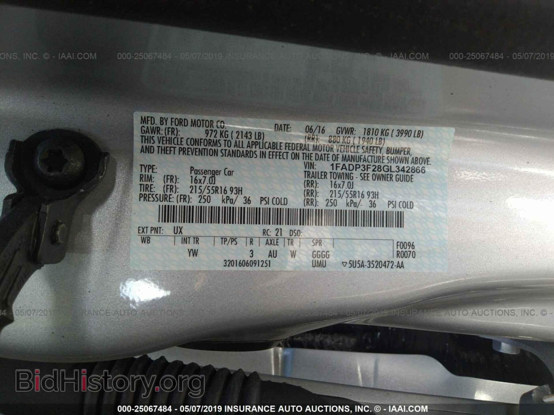 2016 FORD FOCUS - VIN: 1FADP3F28GL342866 - Фото 9