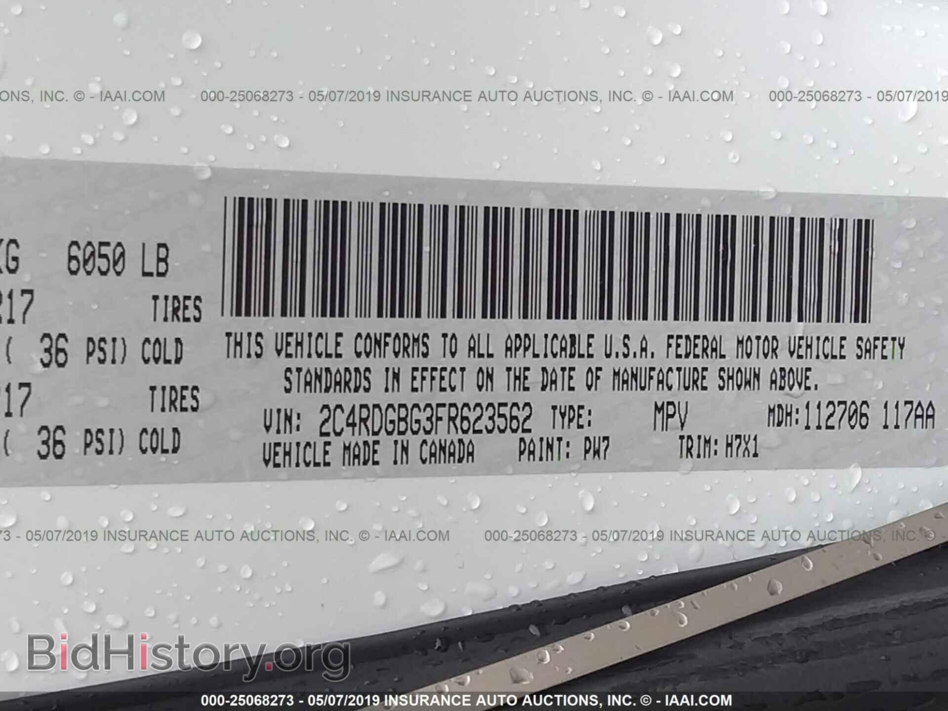 2015 DODGE GRAND CARAVAN - VIN: 2C4RDGBG3FR623562 - Фото 9